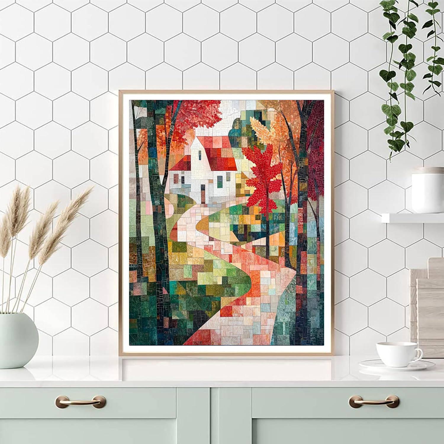 Paul Cézanne Inspired Mosaic Dreams  Painting By Numbers Kit
