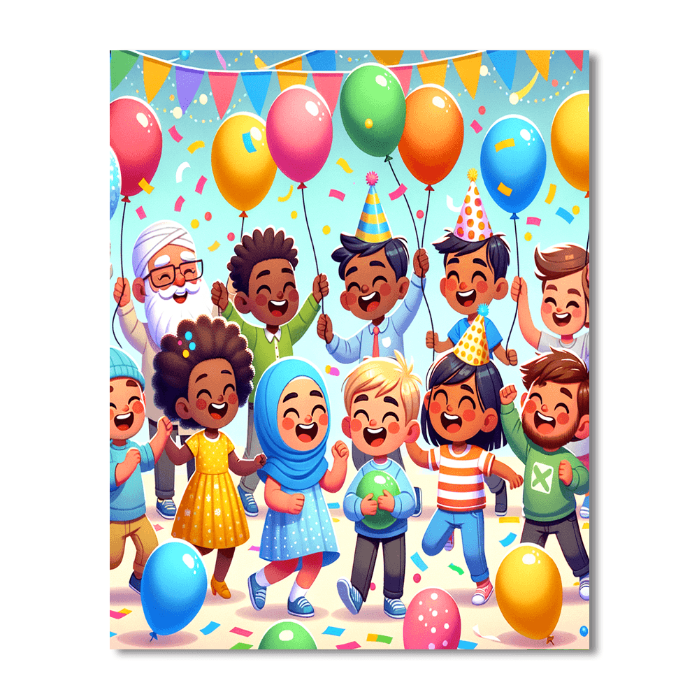 Bouncy Balloon Party Paint By Number