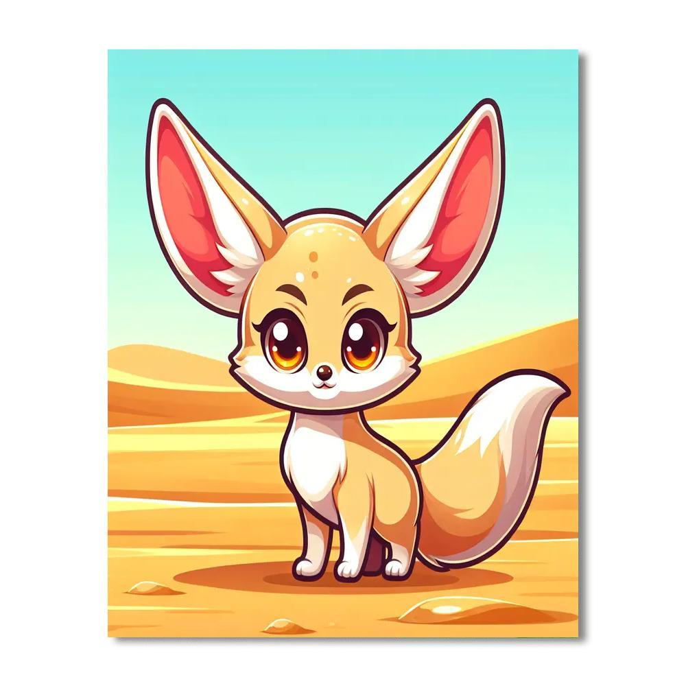 Feisty Fennec Fox Painting By Numbers Kit