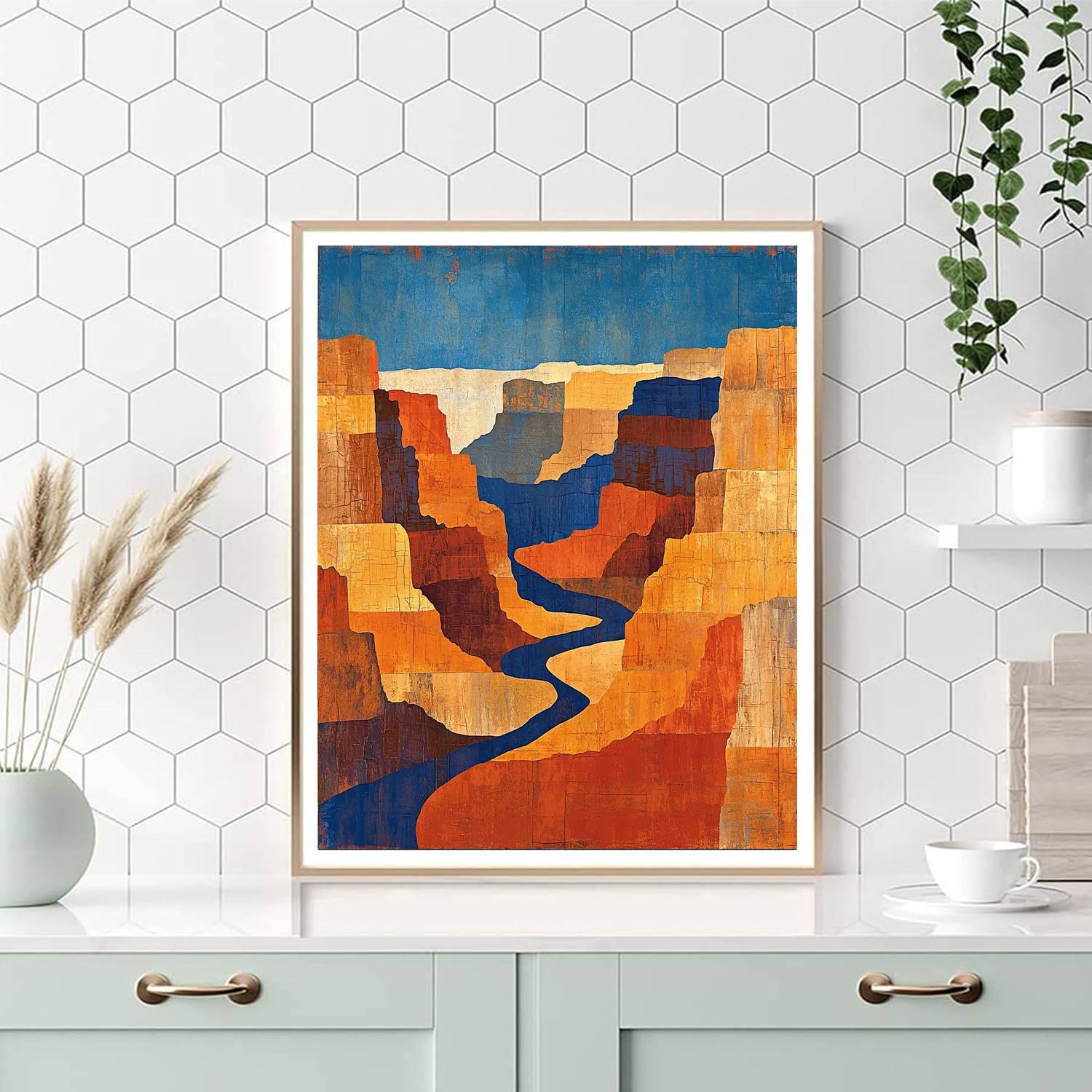 Paul Cézanne Inspired Mysterious Canyon View  Paint By Numbers Kits