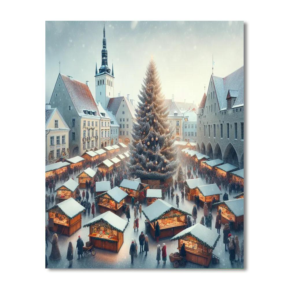 Tallinn Christmas Market - Estonia Numbered Painting Kits