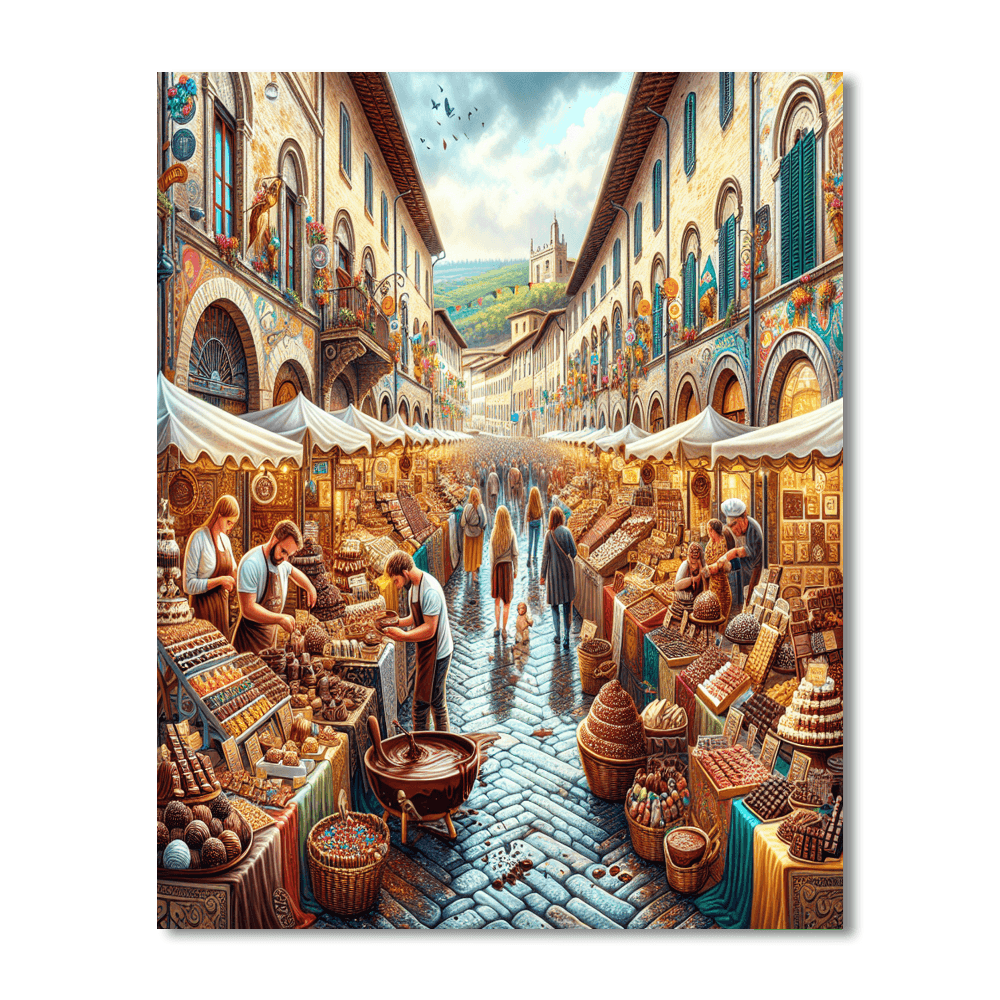 Chocolate Festival - Perugia, Italy Number Painting