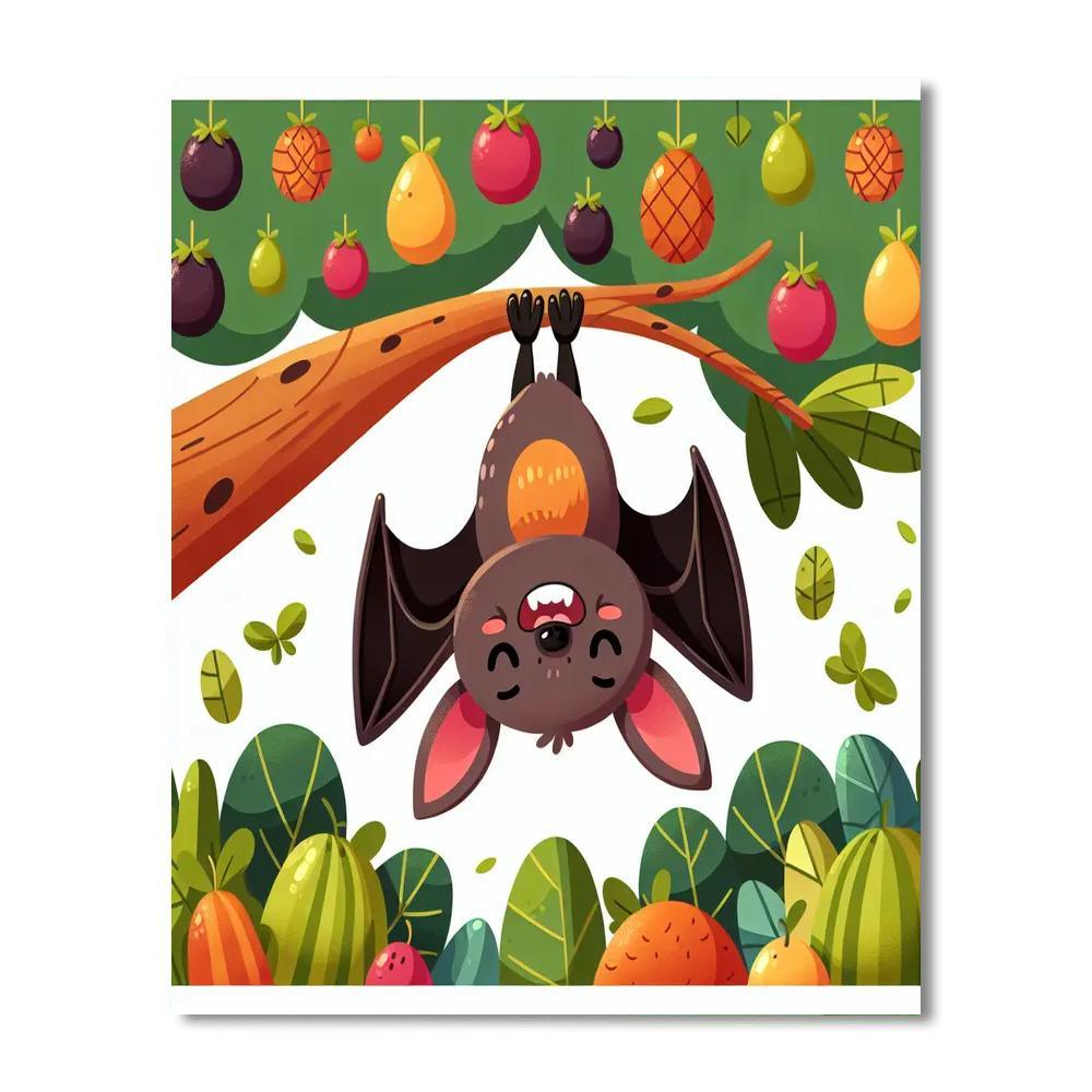 Joyful Fruit Bat DIY Paint By Numbers
