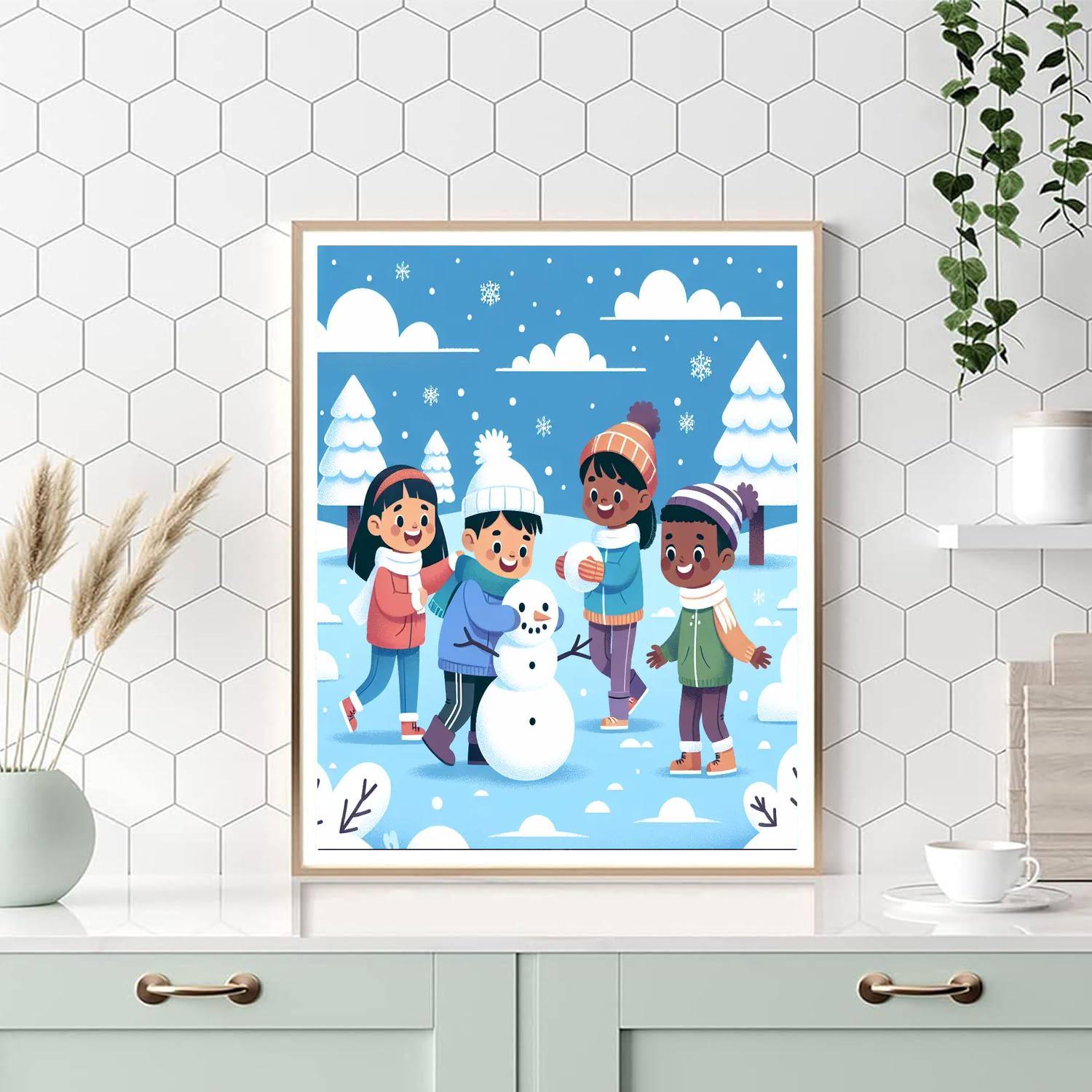 Wonderful Winter Wonderland DIY Paint By Numbers