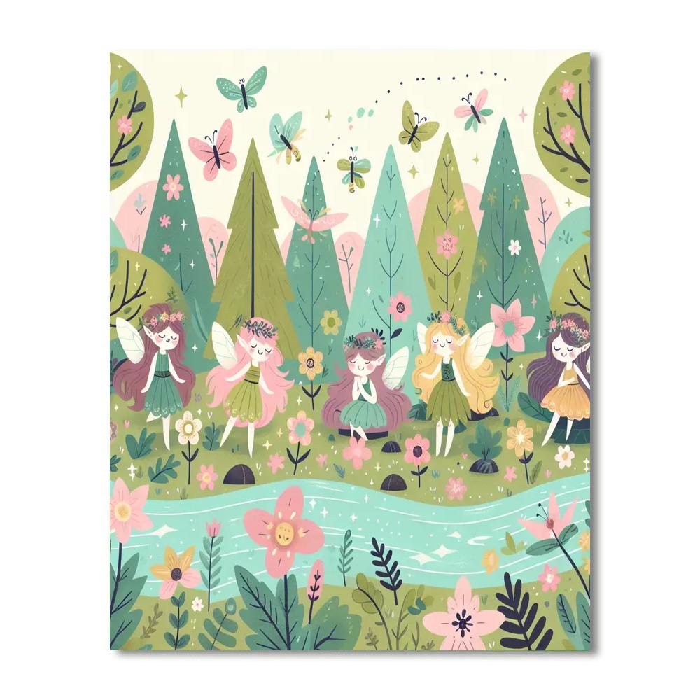 Woodland Fairies Retreat Paint By Number