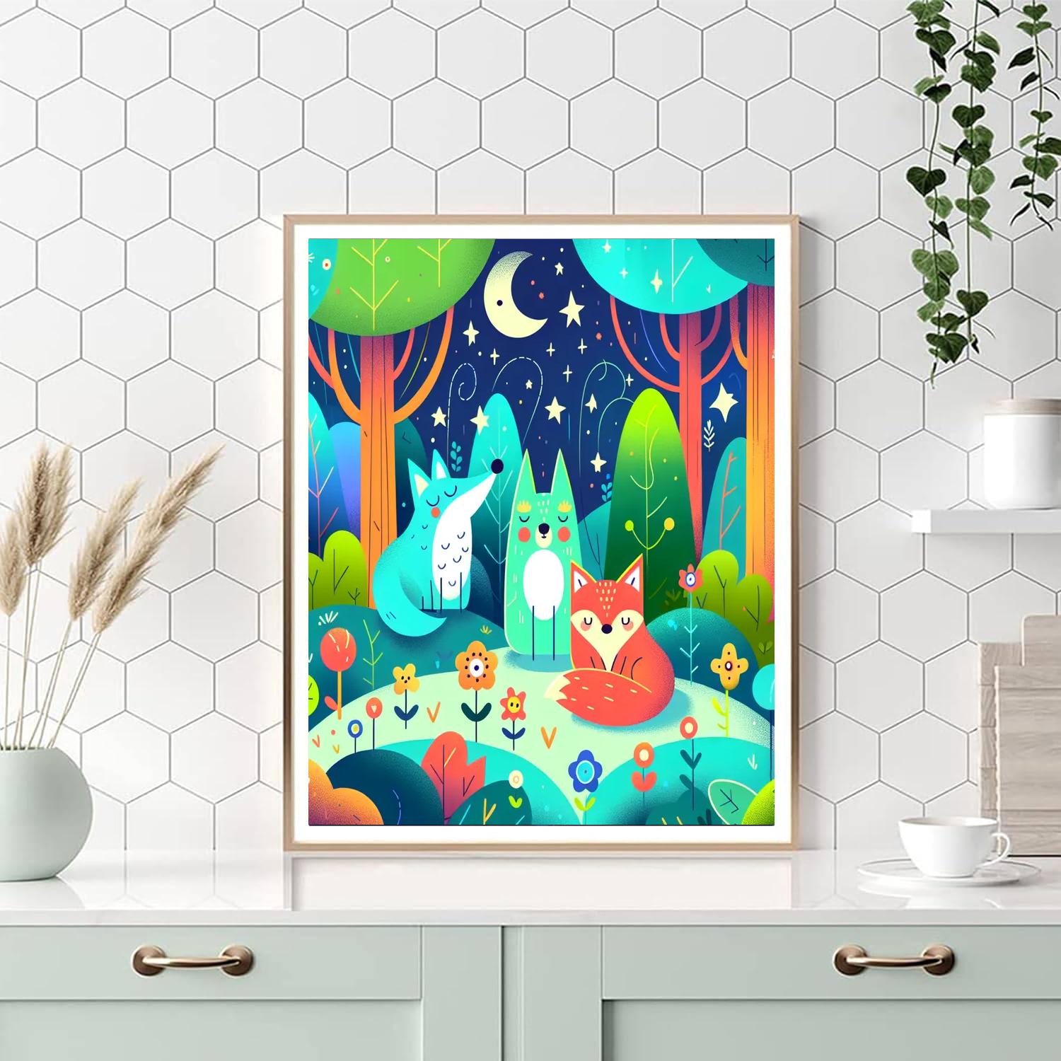 Magic Forest Creatures Numbered Painting Kits