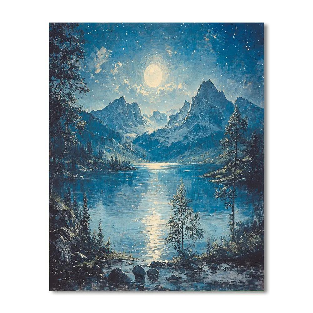 Albert Bierstadt Inspired Harmonious Lunar Solstice  Painting By Numbers Kit