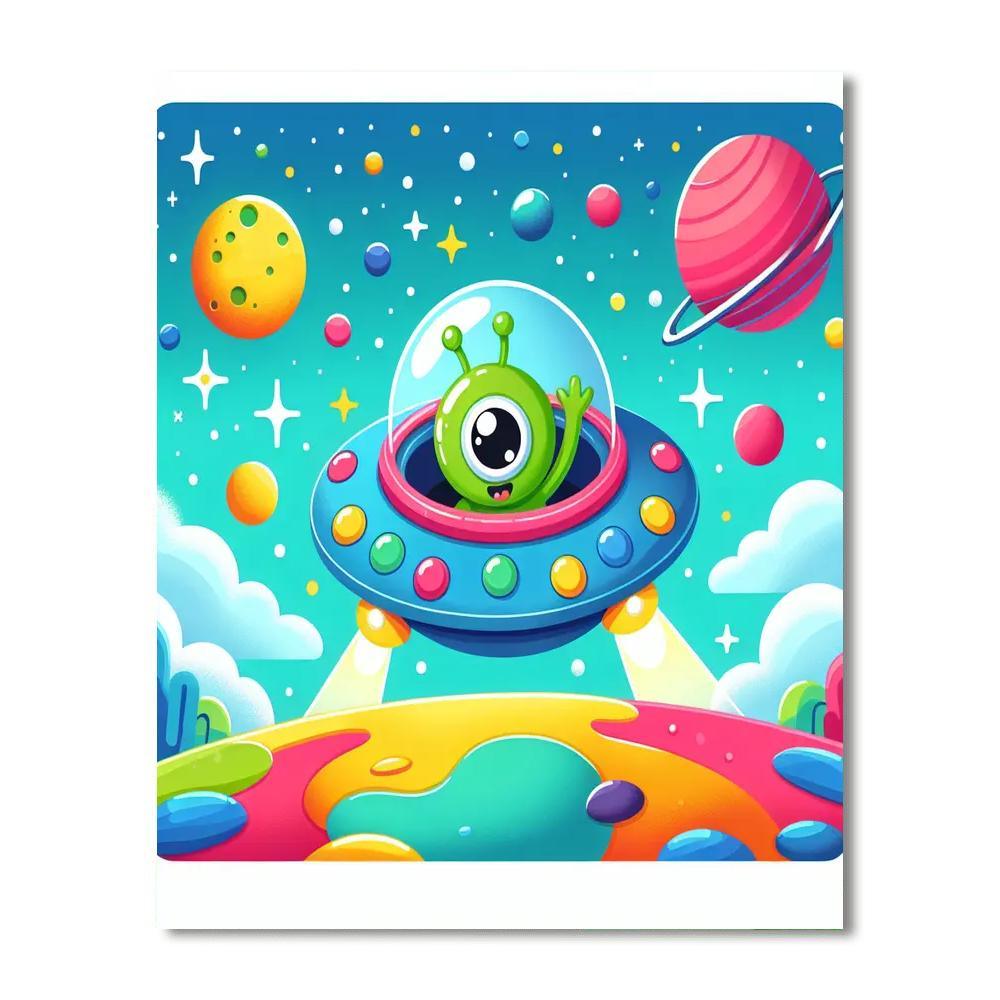 Space Safari Adventure Paint By Numbers