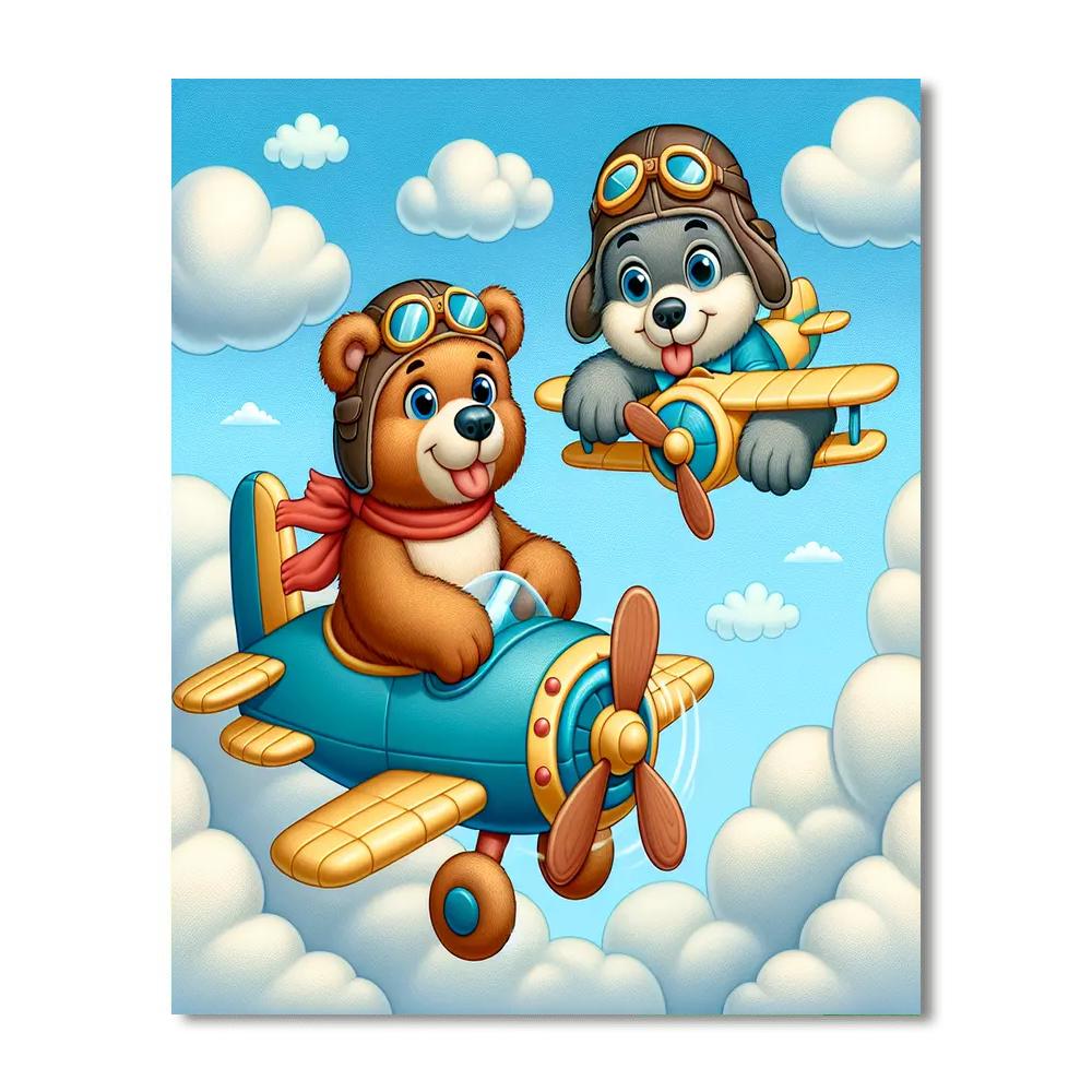 Adorable Aviators Numbered Painting Kits