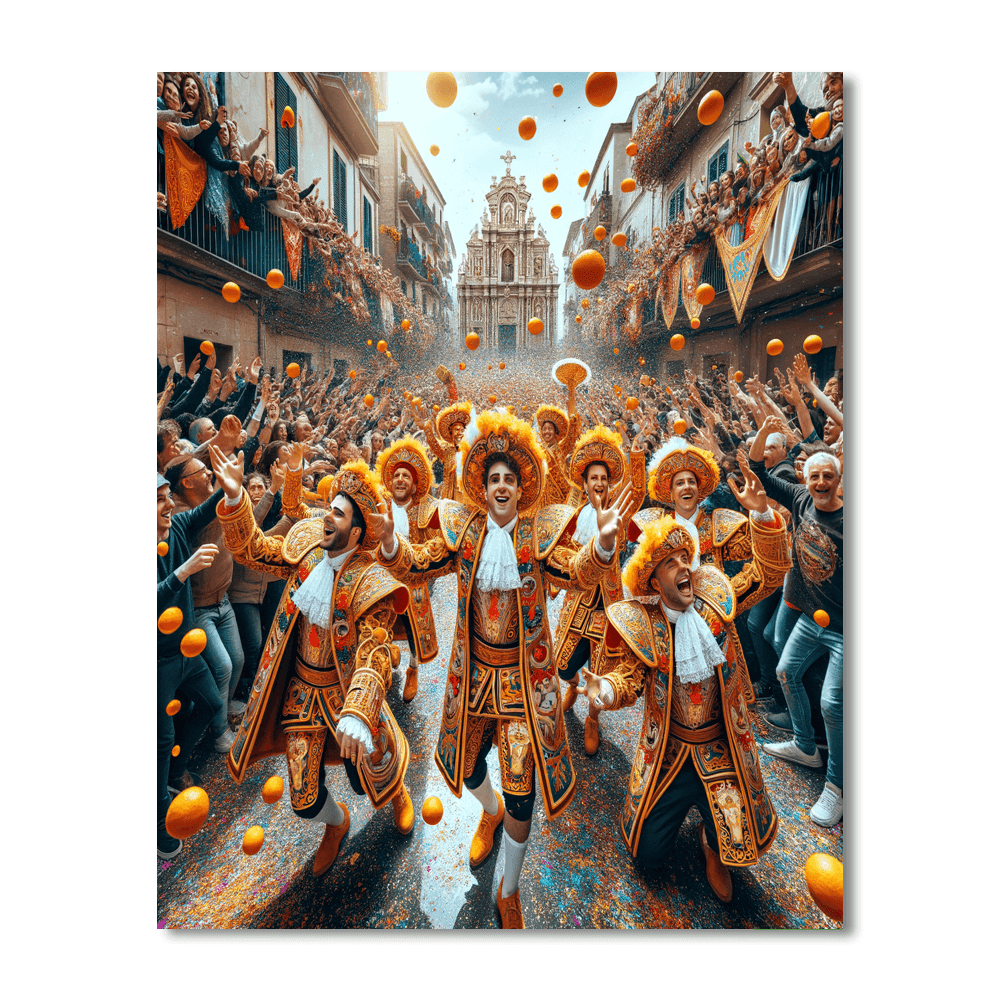 The Carnival Of Binche - Belgium Paint By Numbers Kits