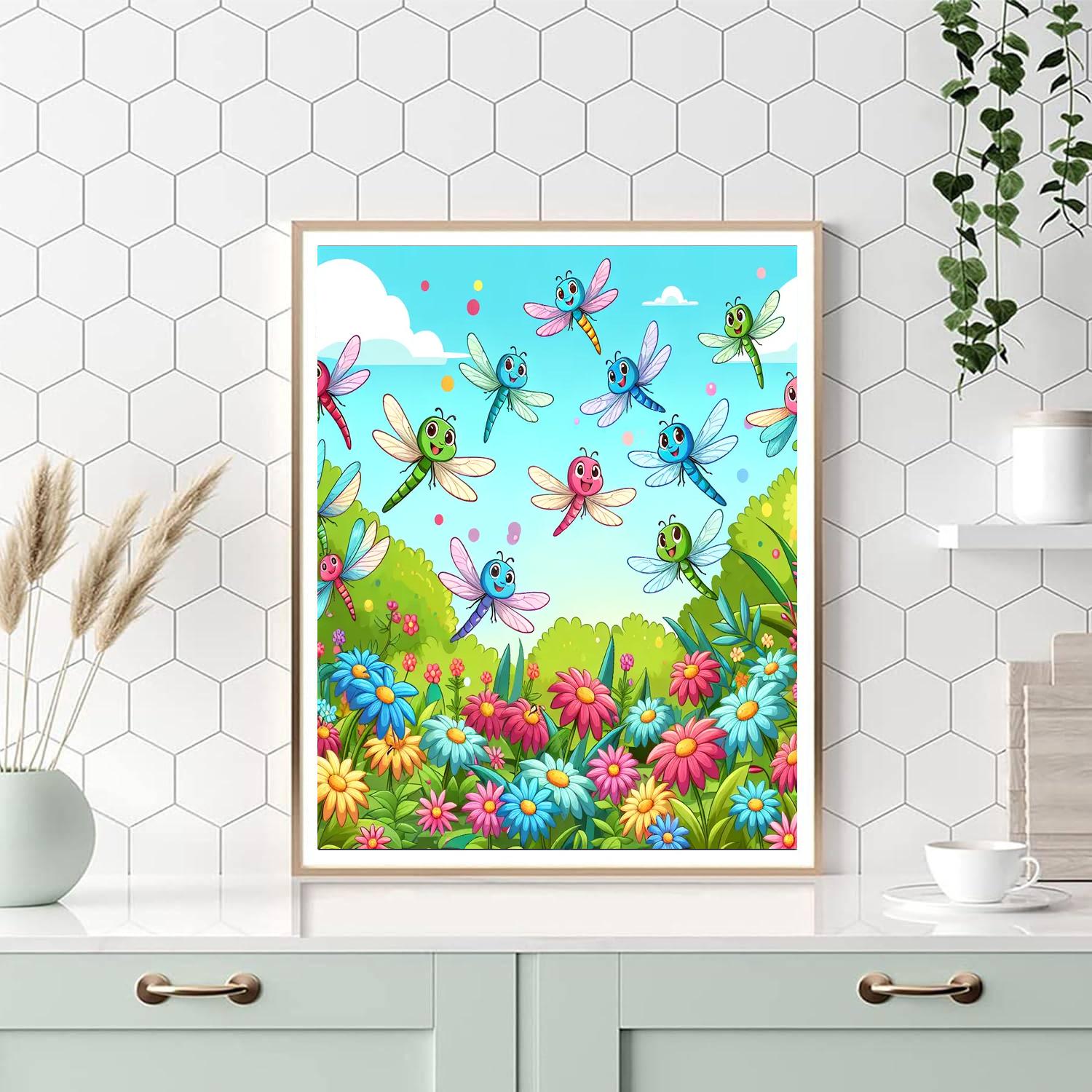 Dreamy Dragonfly Dance Paint By Color