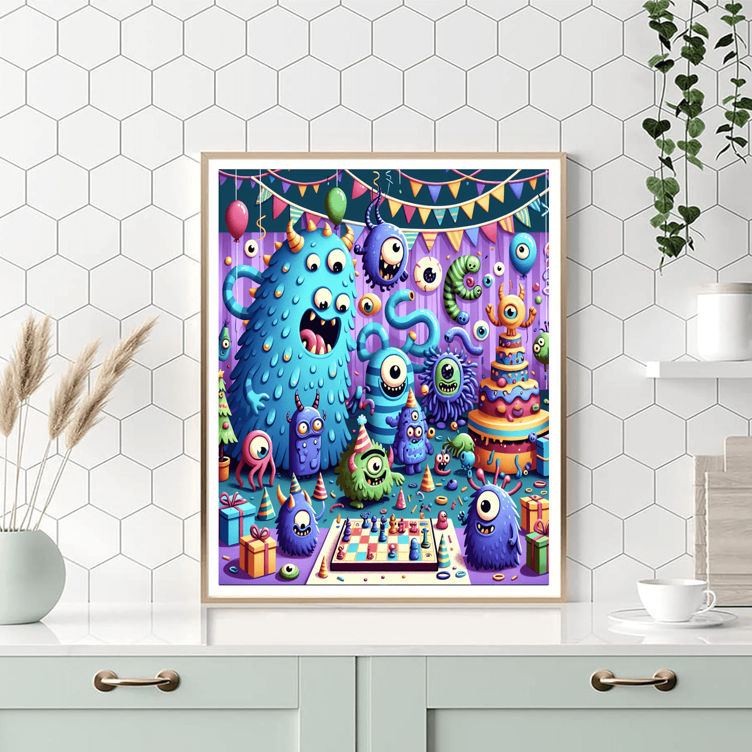 Funky Monsters Paint By Numbers Art