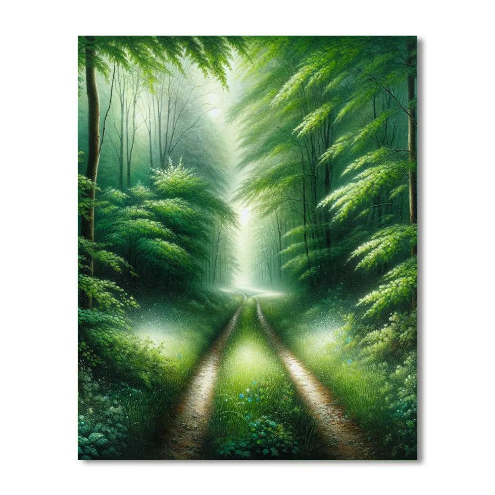 Glistening Forest Path DIY Paint By Numbers
