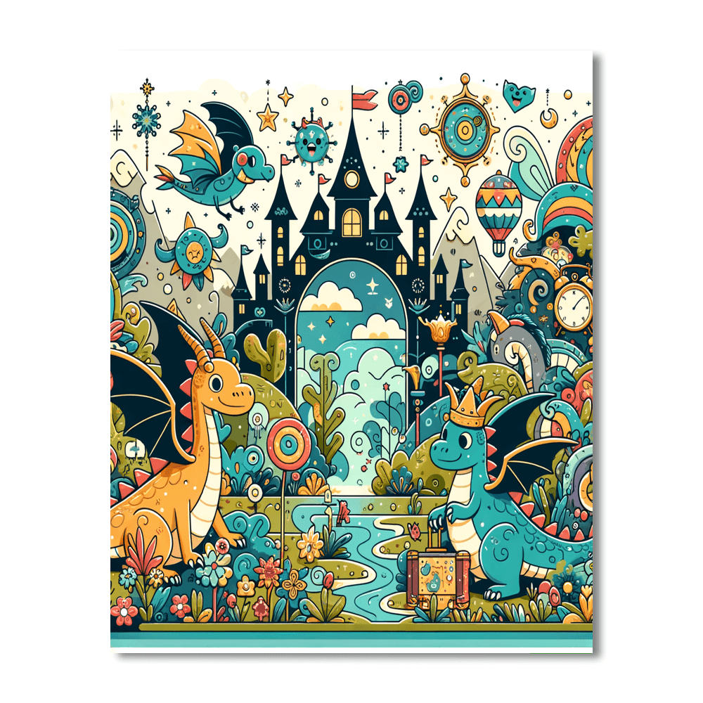 Fantasy Dragon Tales Paint By Number