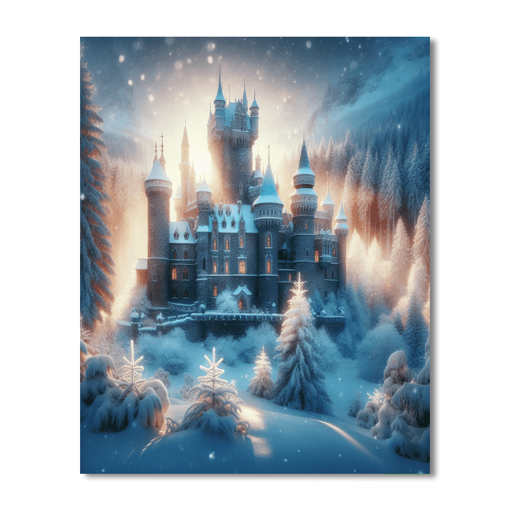 Winter Castle Mystery Number Painting