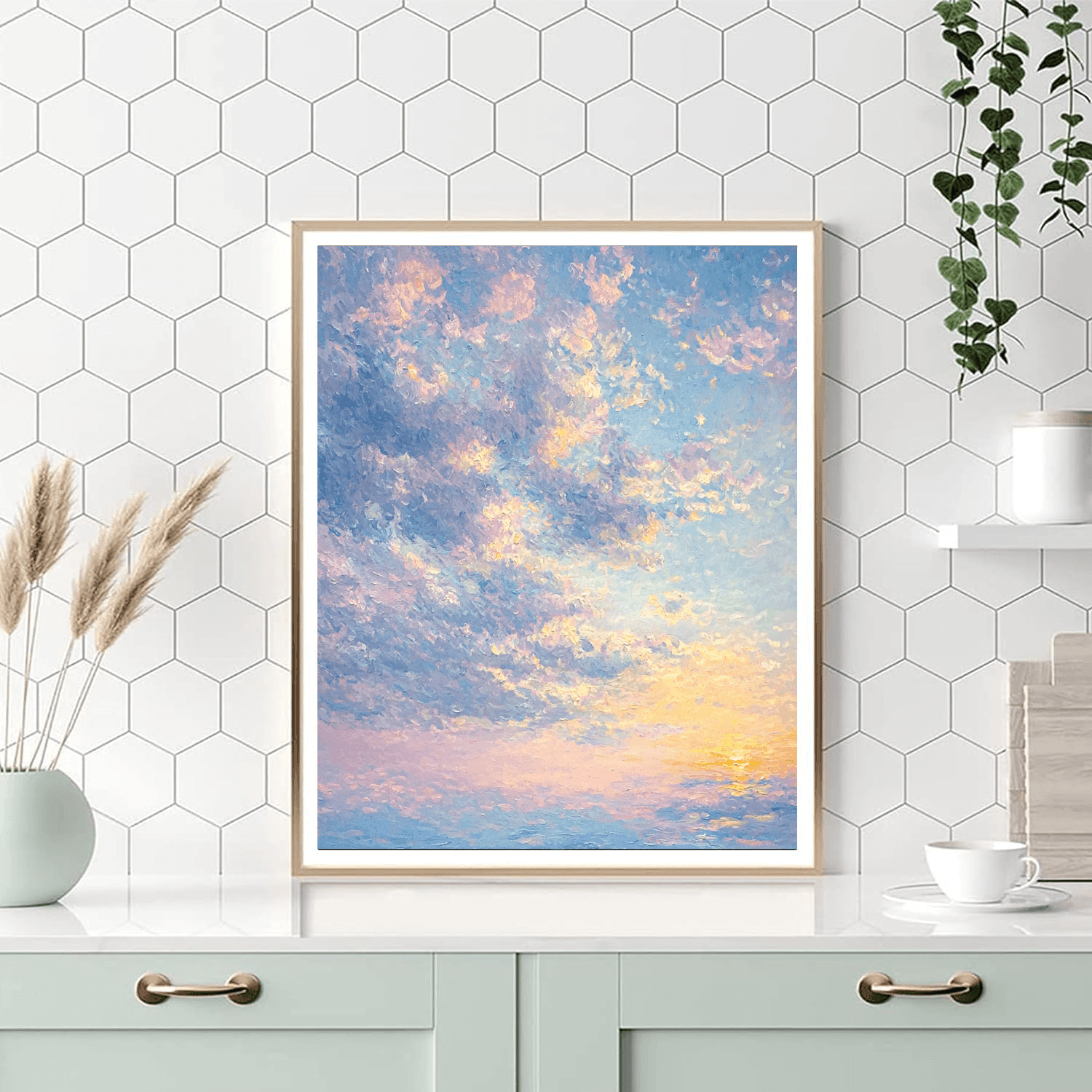 Claude Monet Inspired Ethereal Clouds At Dawn  Paint By Numbers