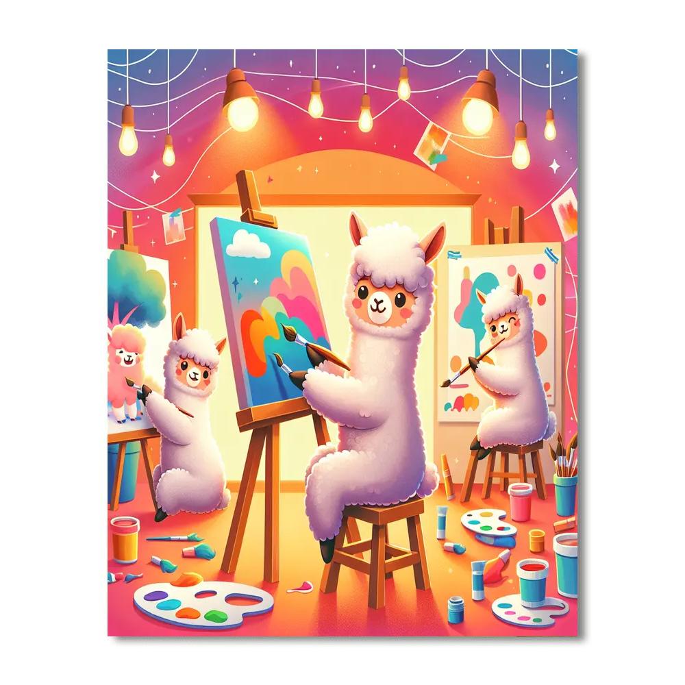 Artistic Alpaca Fiesta Painting By Numbers Kit