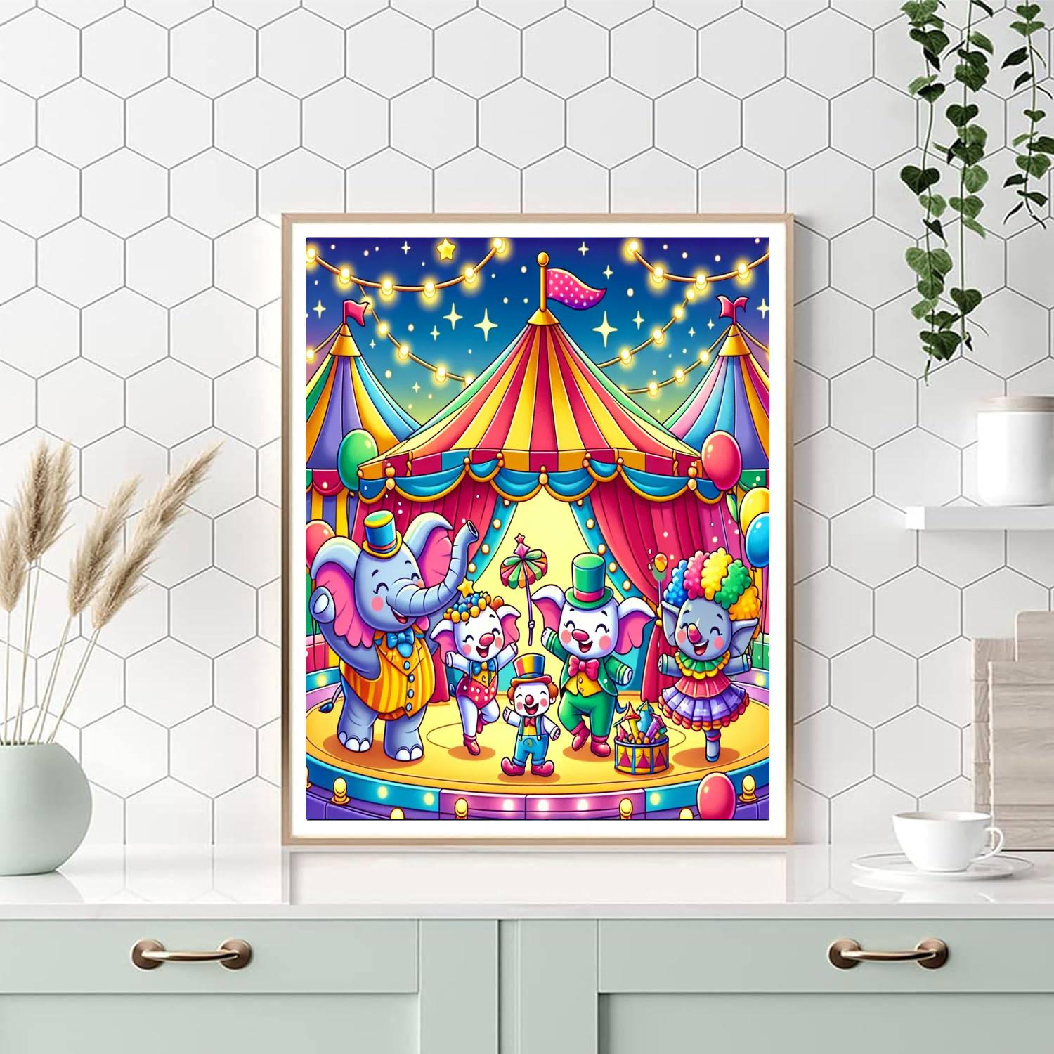 The Circus Adventure Painting Number Kit