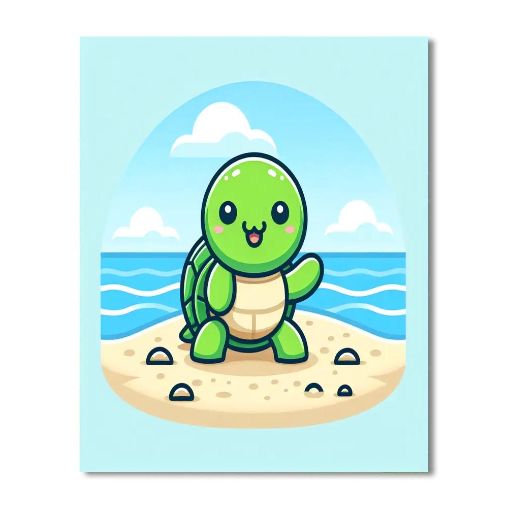 Curious Turtle Paint By Number