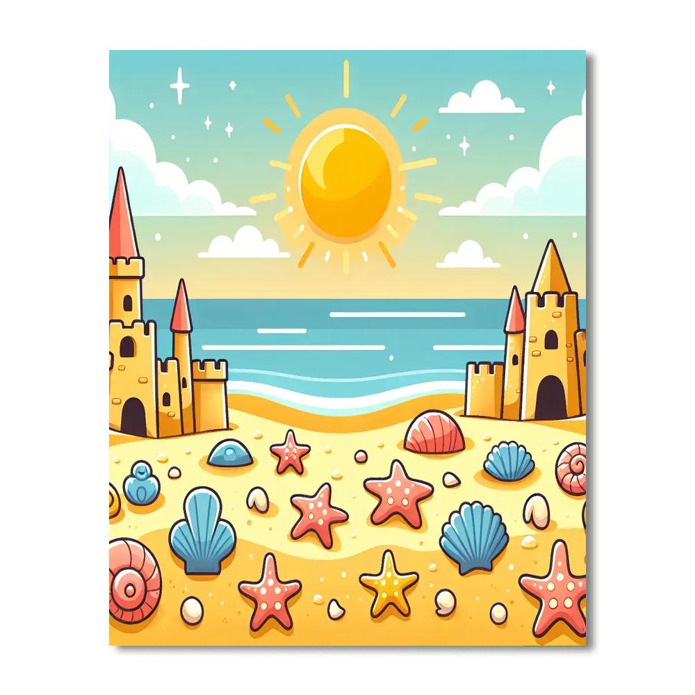 Sunshine Beach Day Paint By Numbers Kits