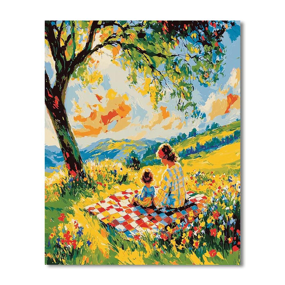 Joy Of Mother's Day Picnic Painting Number Kit