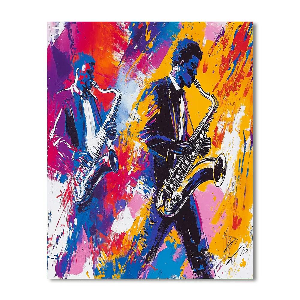 Jean-Michel Basquiat Inspired Jazz Vibrations  Paint By Numbers Kits
