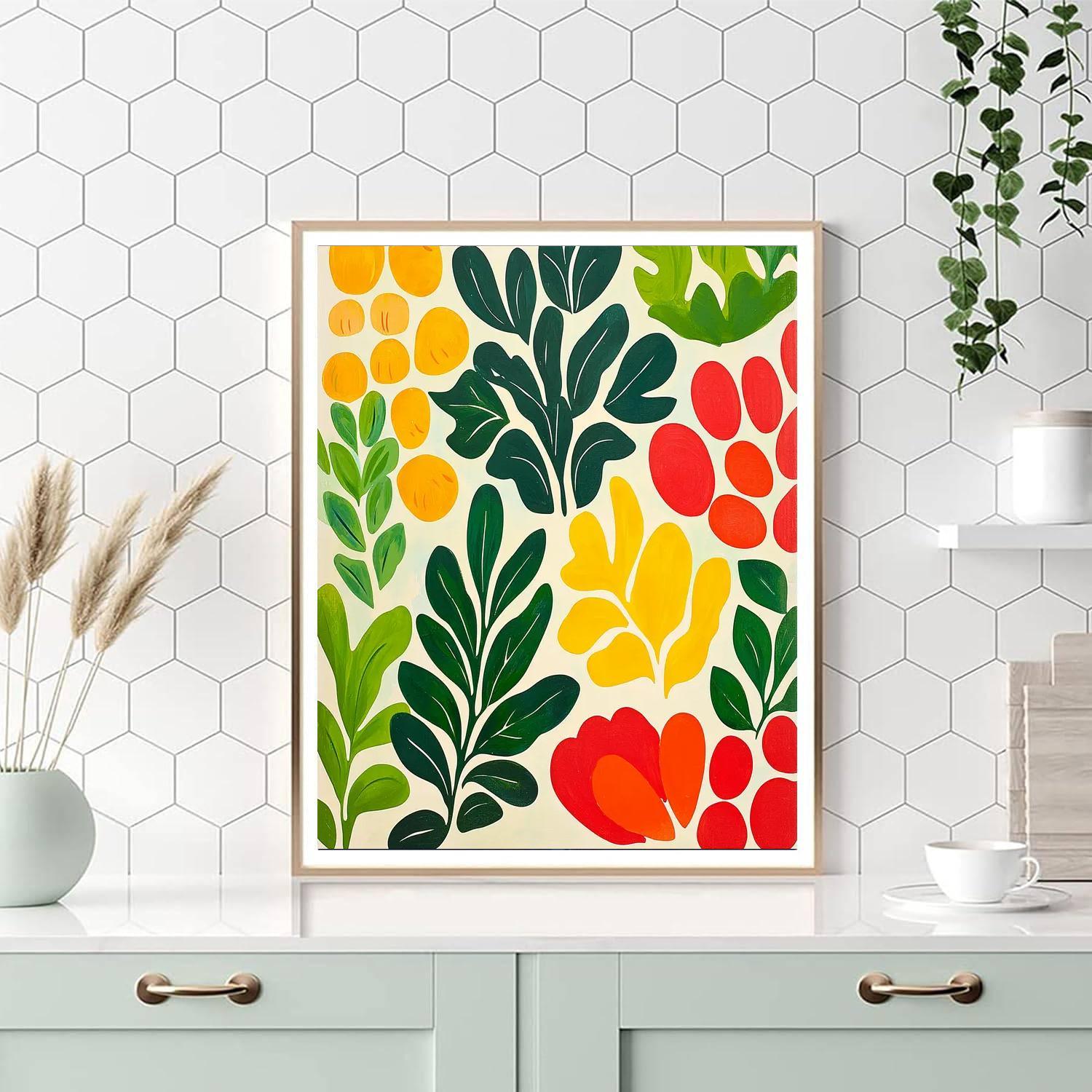 Henri Matisse Inspired Whimsical Vegetables  Paint By Number