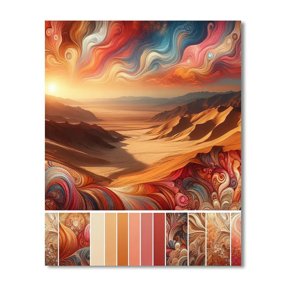Bohemian Desert Sunset Painting By Numbers Kit