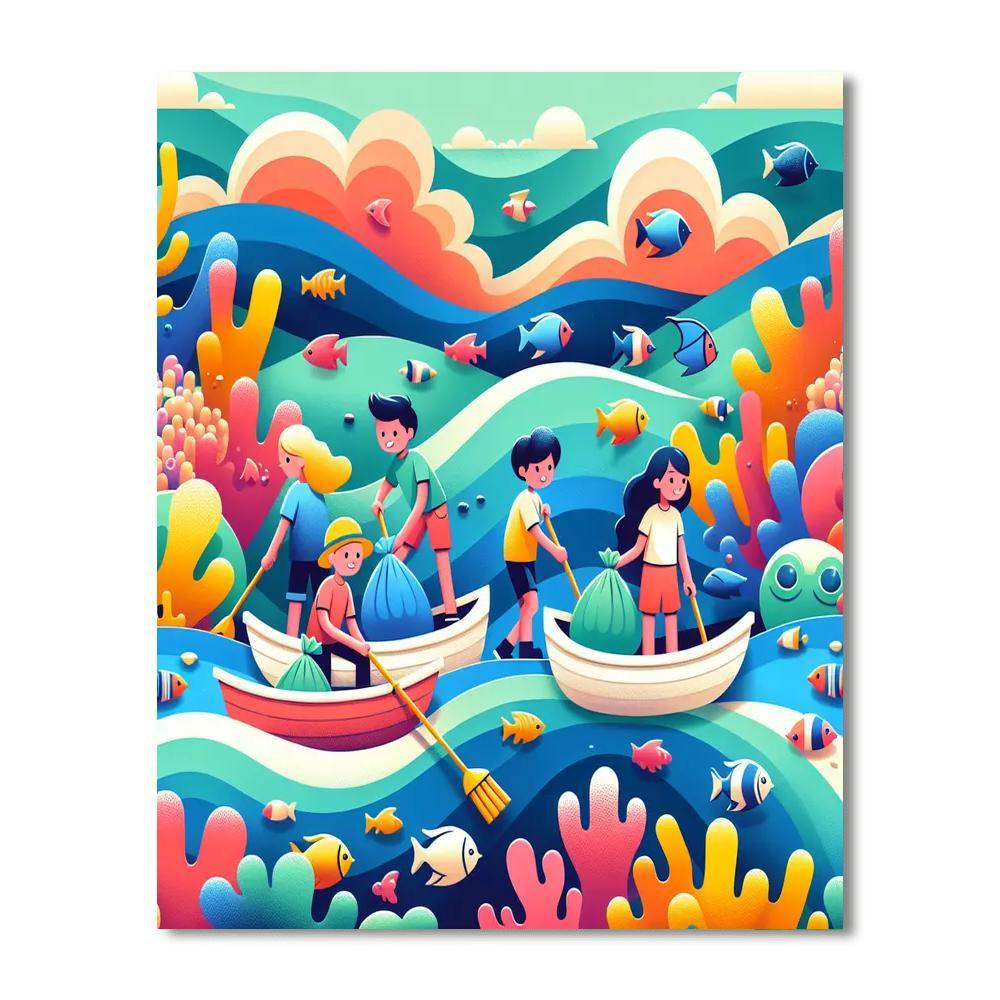 Ocean Cleanup Crew Paint By Color