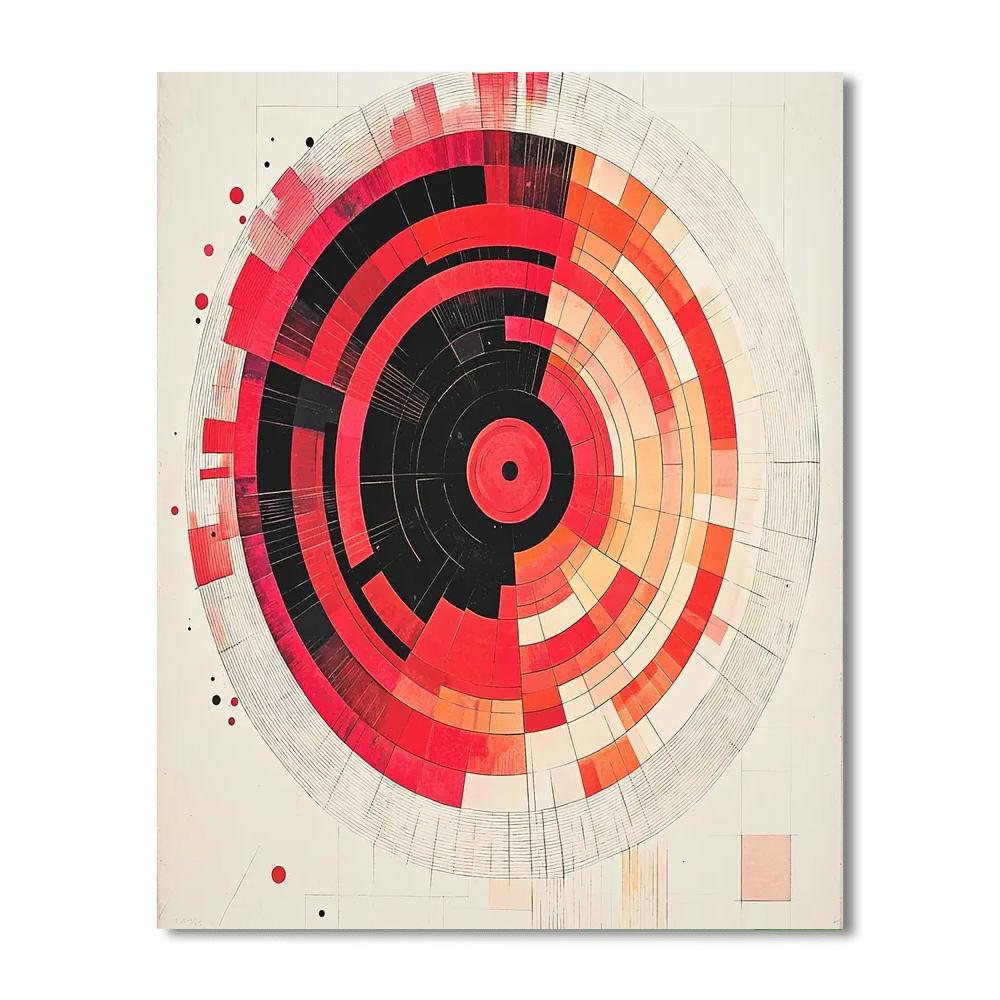 Kazimir Malevich Inspired Radial Balance  DIY Paint By Numbers