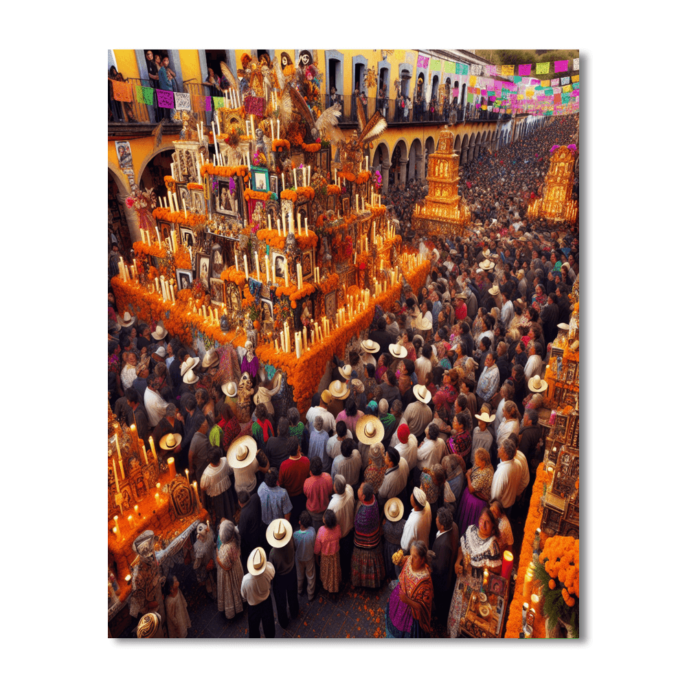 Oaxaca Day Of The Dead Festival - Oaxaca, Mexico Number Painting