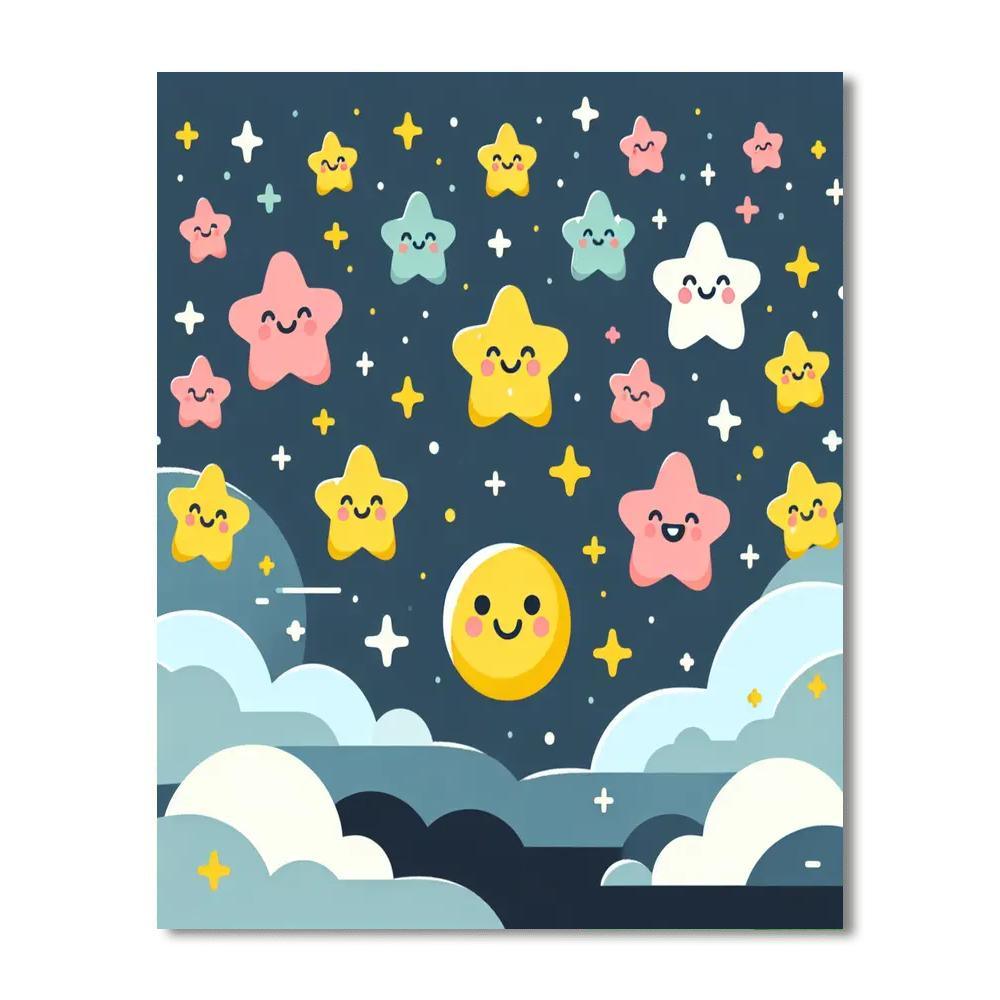 Sparkling Stars Numbered Painting Kits