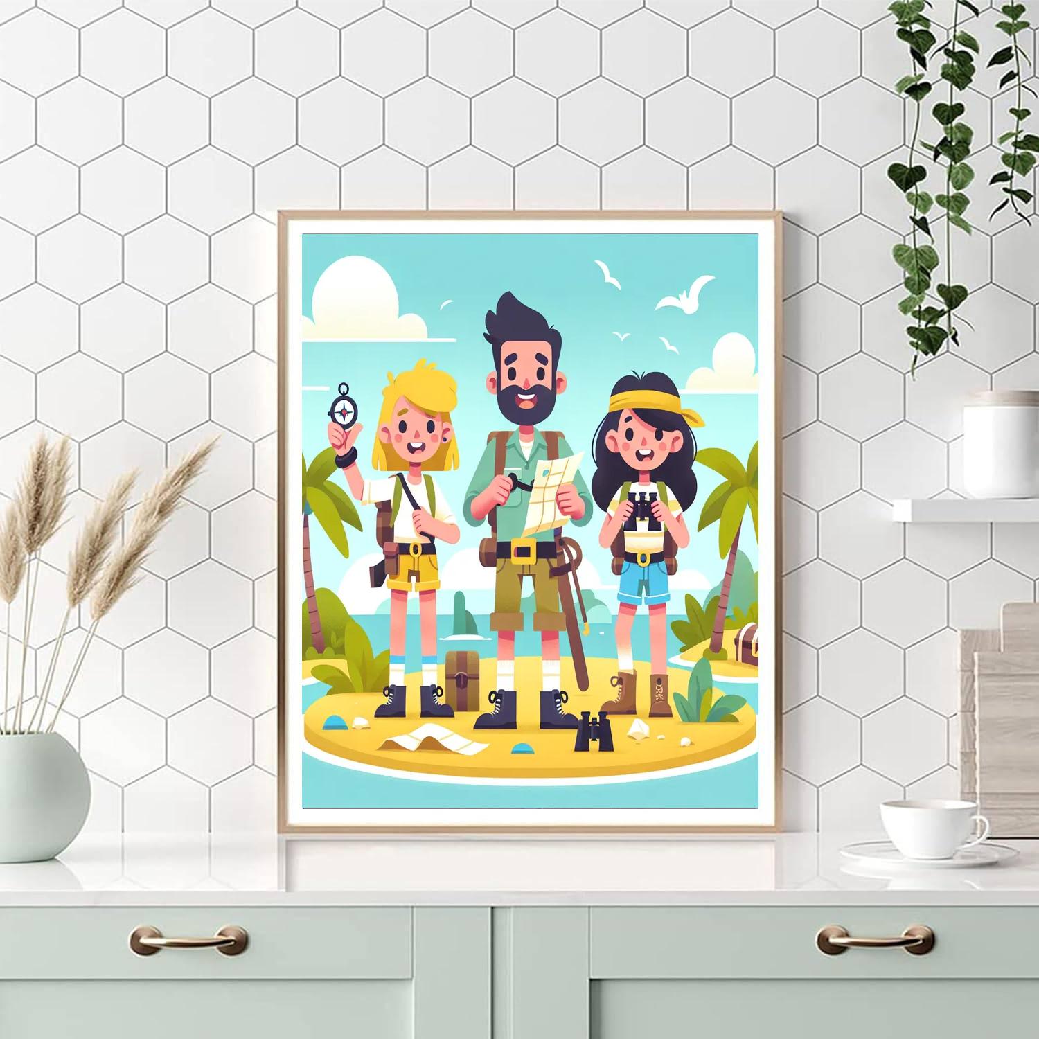 Tropical Treasure Quest Painting By Numbers Kit