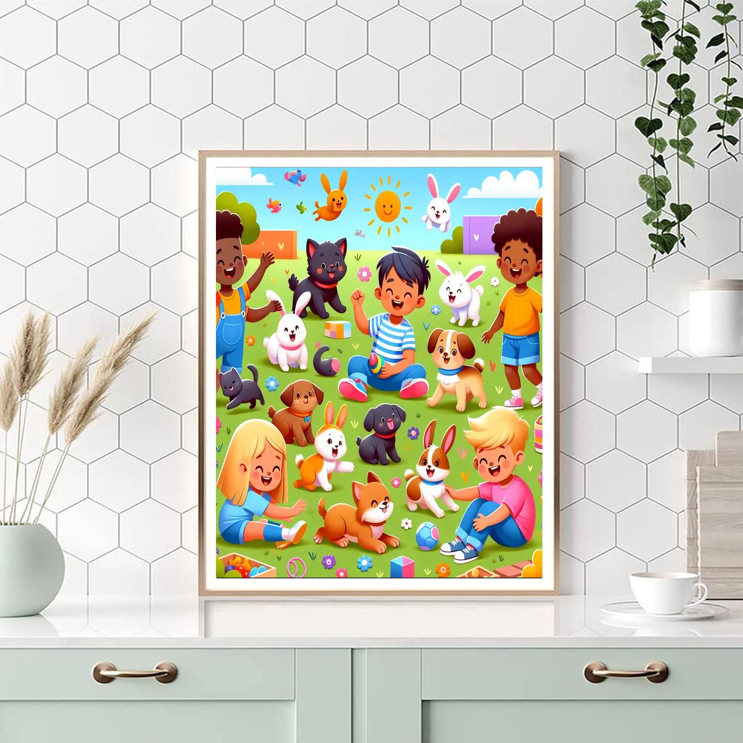 Happy Pets Day Painting Number Kit