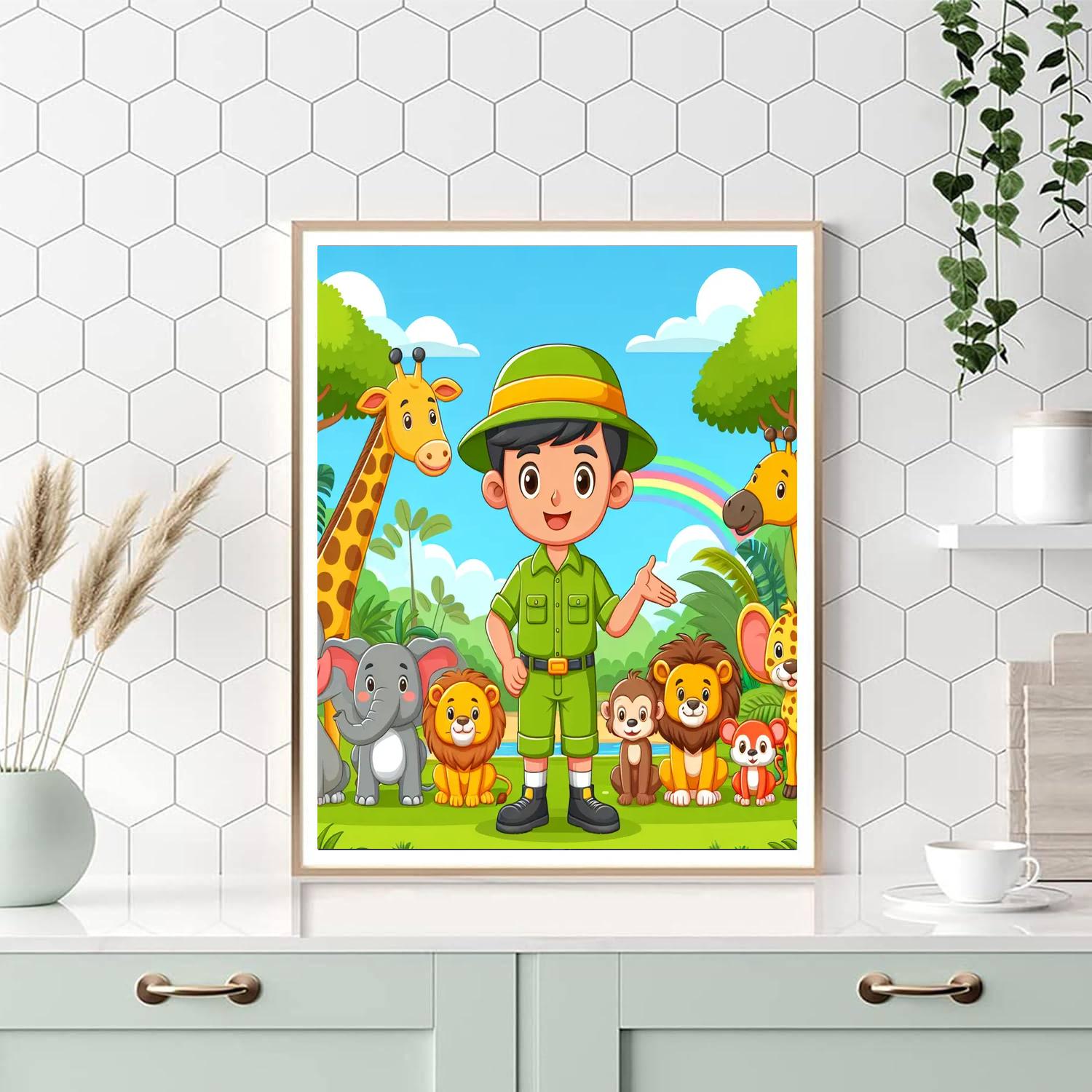 Zesty Zookeeper Paint By Numbers Art