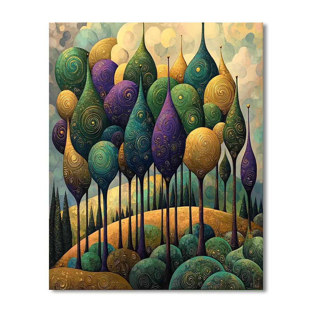 Salvador Dali Inspired Surreal Forest  Numbered Painting Kits