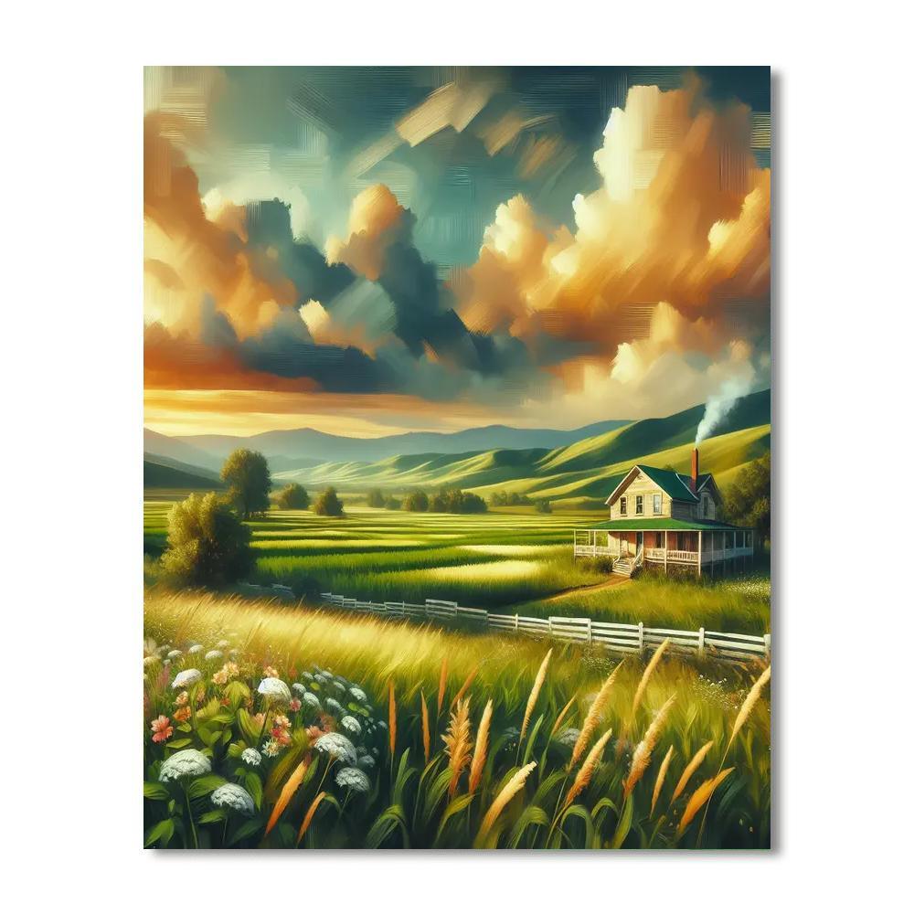 Rustic Countryside Harmony Paint By Number