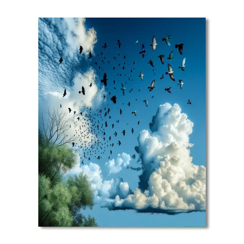 Bird's Skyward Journey Painting By Numbers Kit