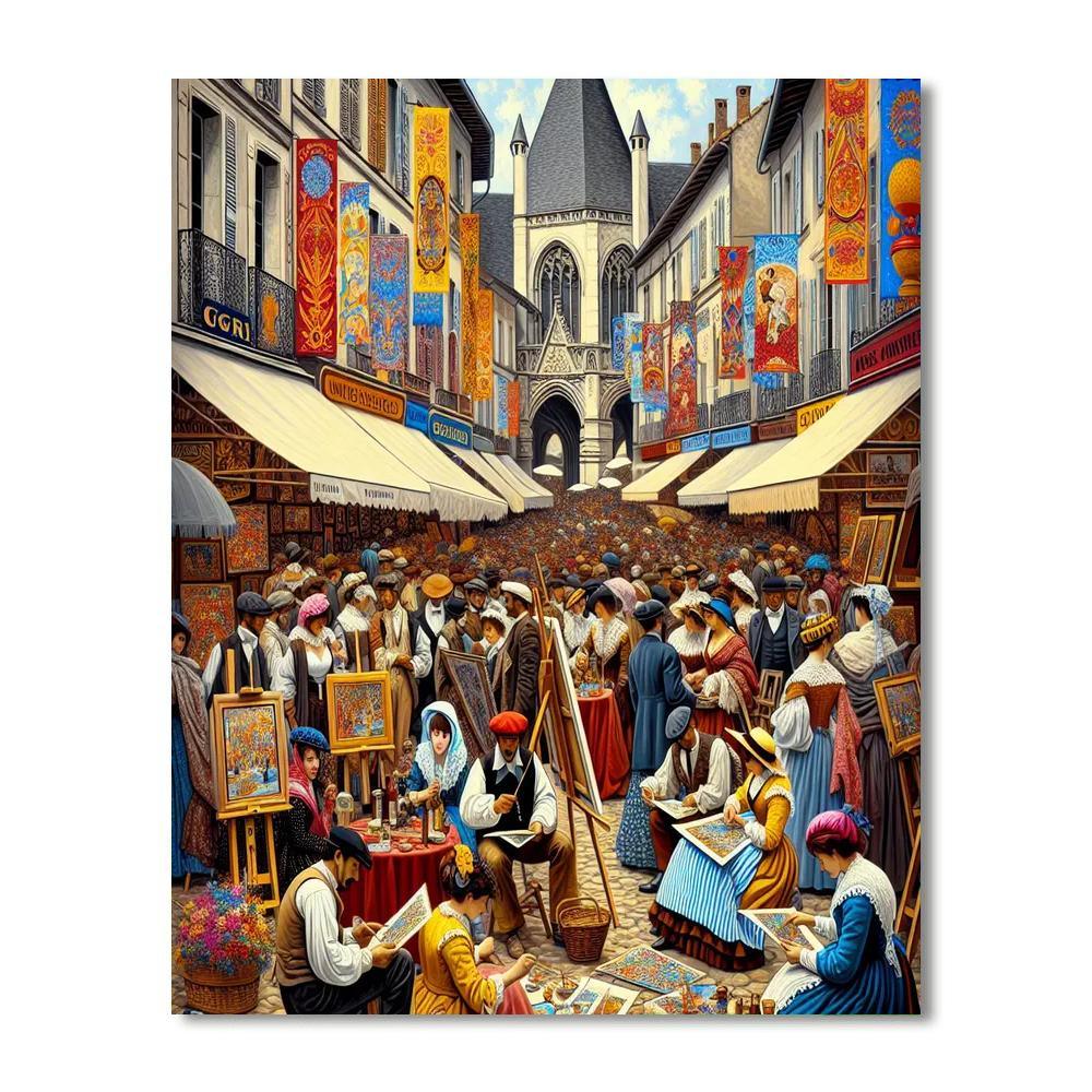 Toulouse Lautrec Festival - France Numbered Painting Kits