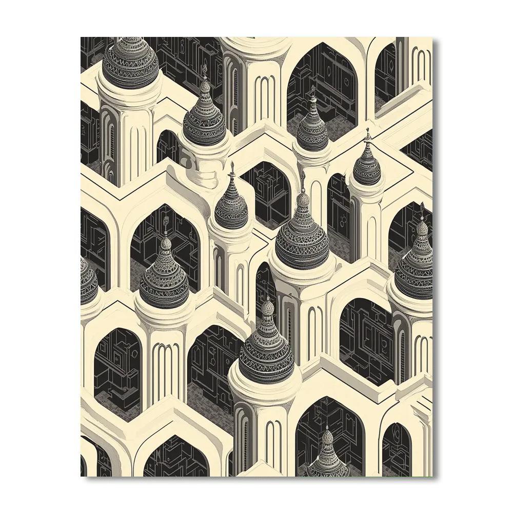 M.C. Escher Inspired Veils Of Infinity  Paint By Numbers