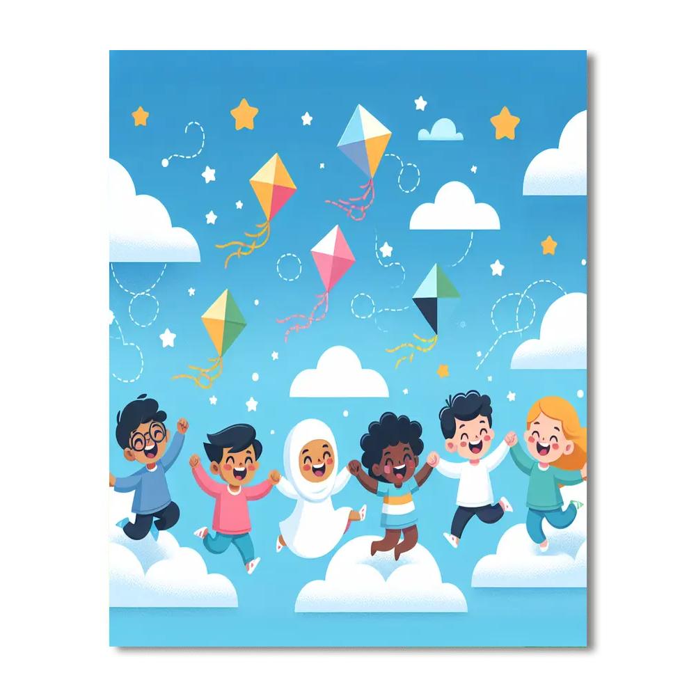 Adventurous Cloud Jumping Painting By Numbers Kit