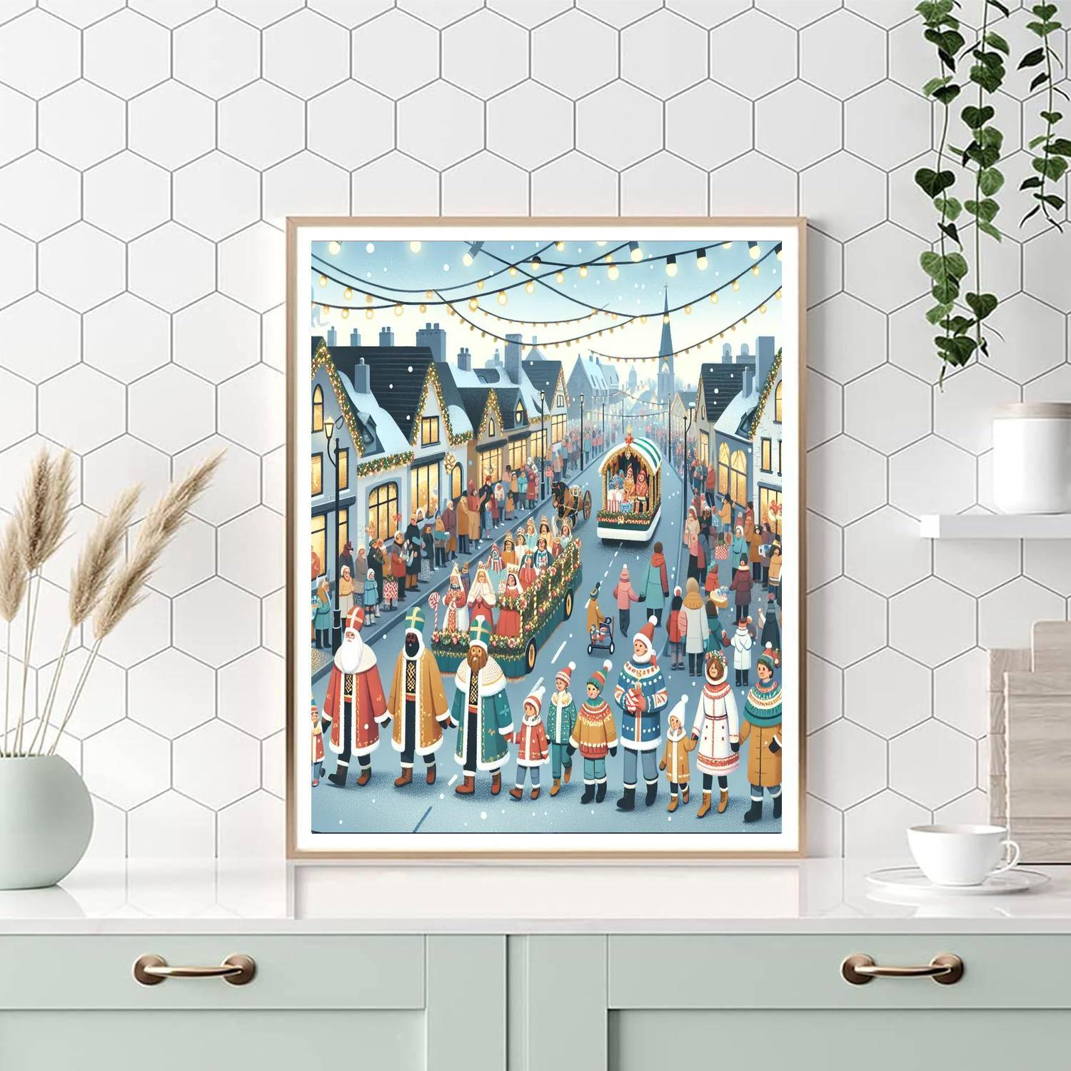 Fête De La Saint-nicolas Number Painting