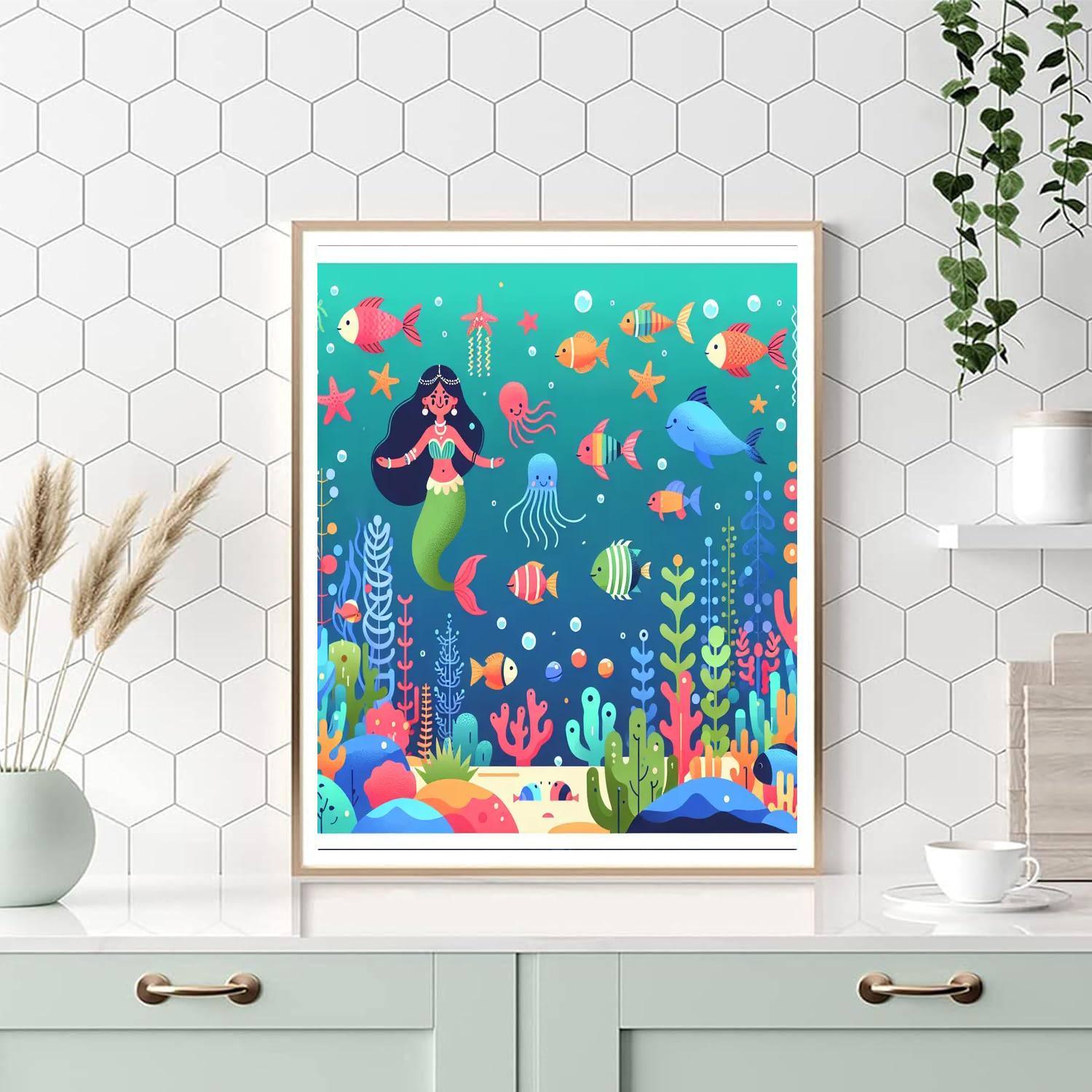 The Undersea Kingdom's Mystery Painting Number Kit