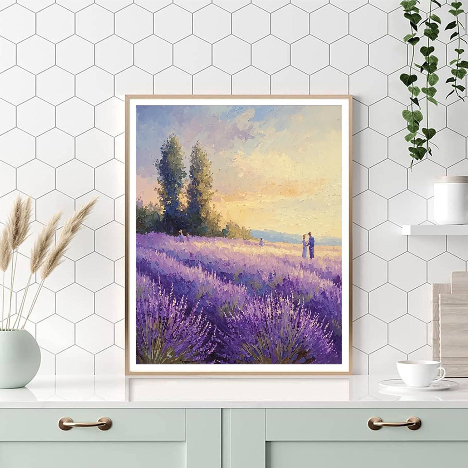 Lavender Hues Of Love Number Painting