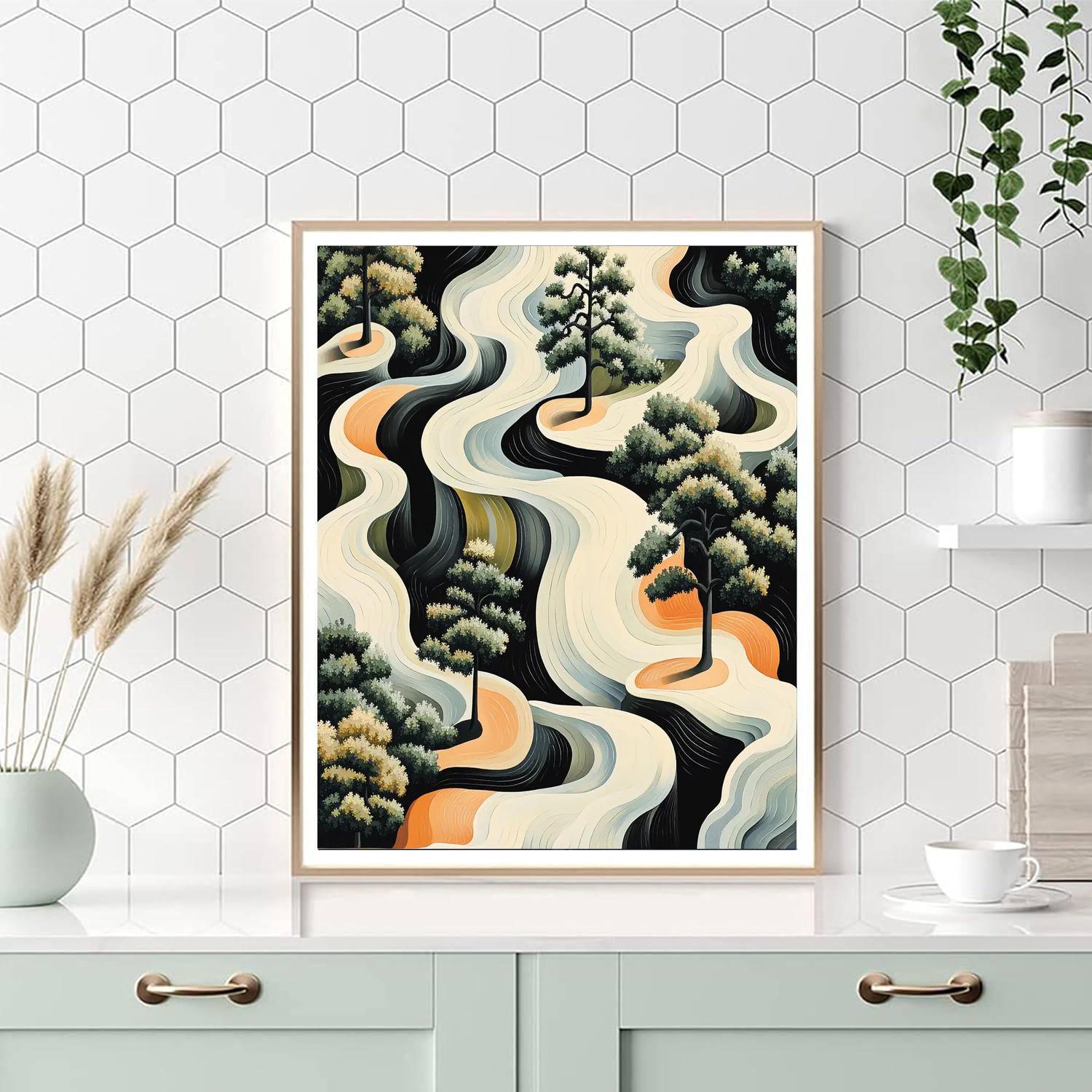 M.C. Escher Inspired Cascading Patterns  Number Painting