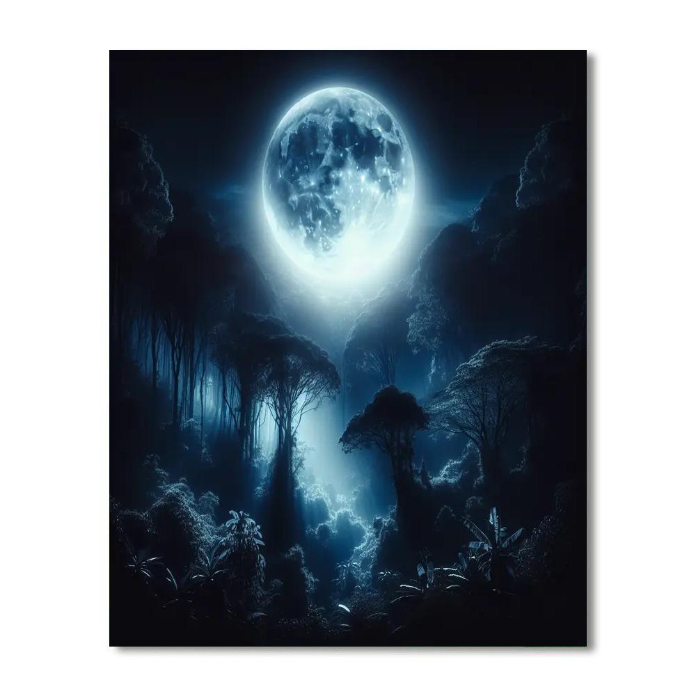 Enigmatic Moonlit Night Paint By Color