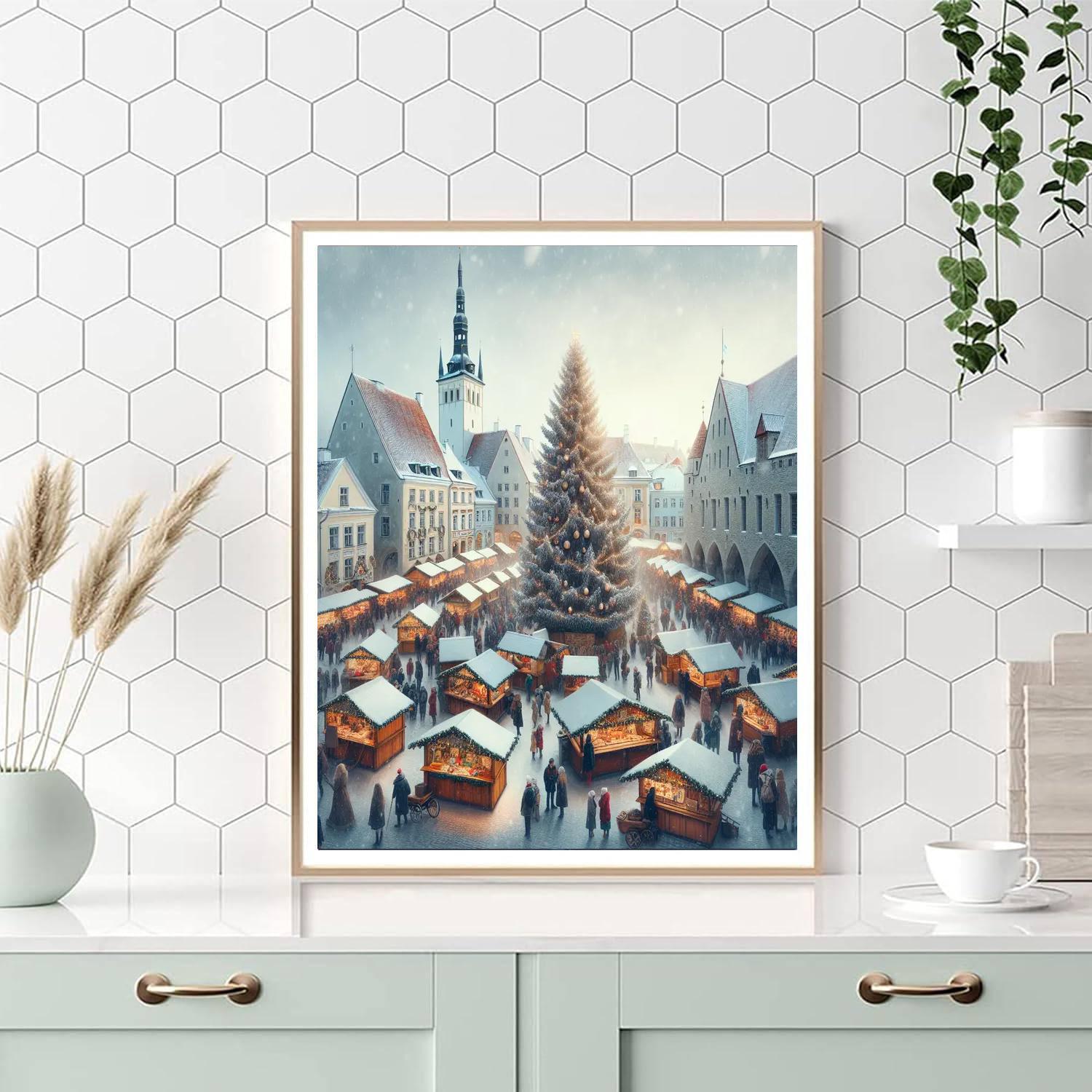 Tallinn Christmas Market - Estonia Numbered Painting Kits