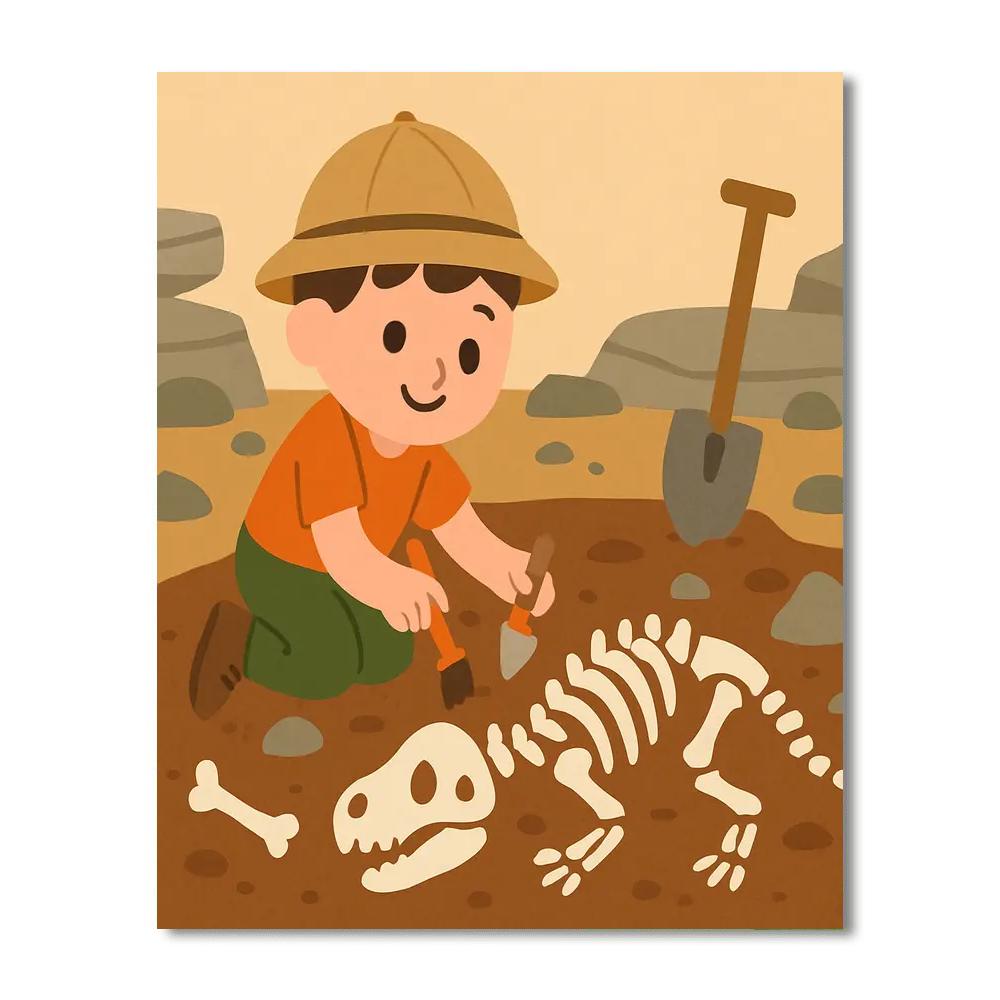 Fossil Hunter's Camp Painting By Numbers Kit