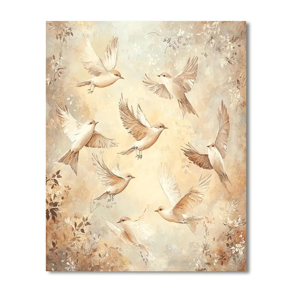 Leonardo Da Vinci Inspired The Flight Of Birds  Paint By Numbers Art