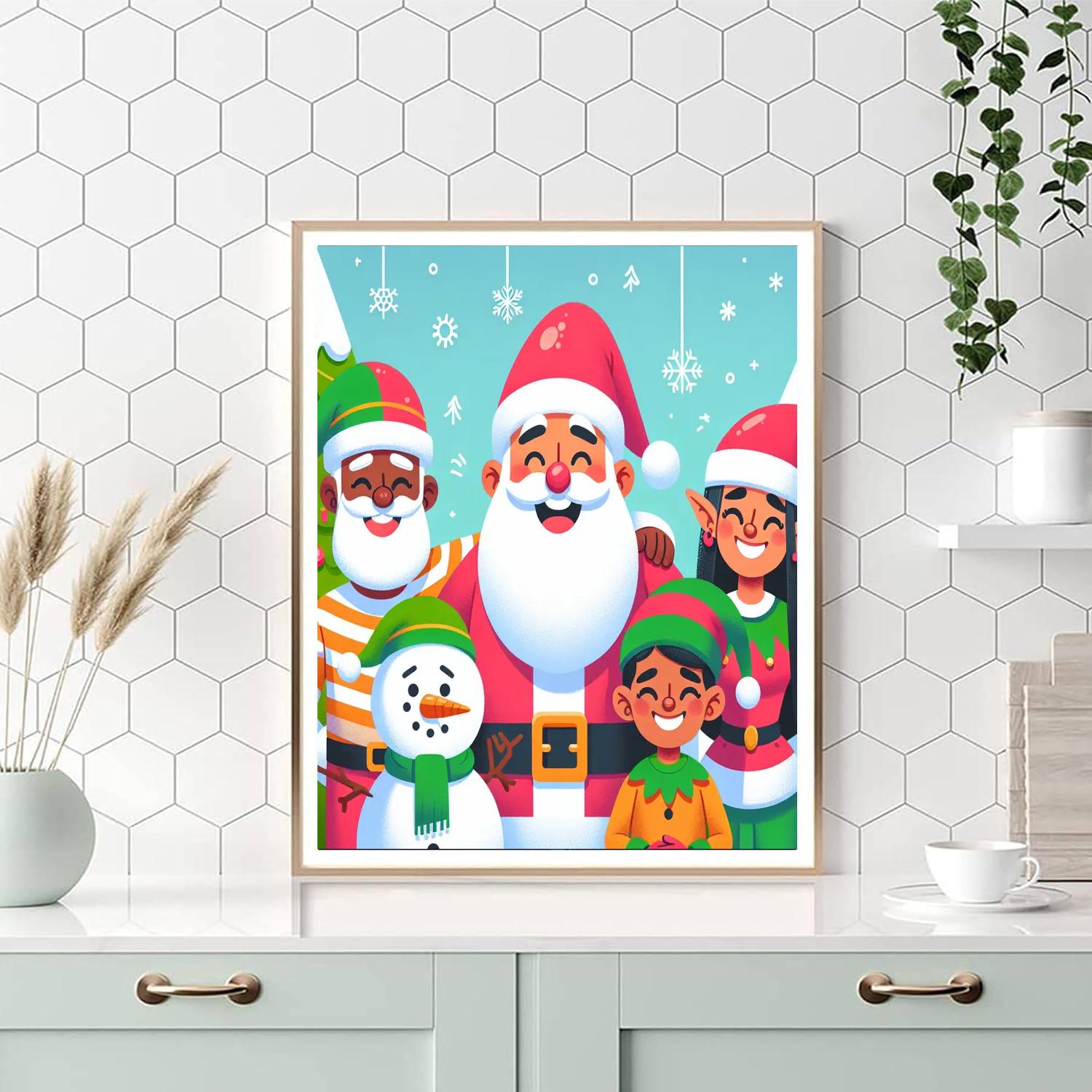 Jolly Holiday Characters Paint By Numbers